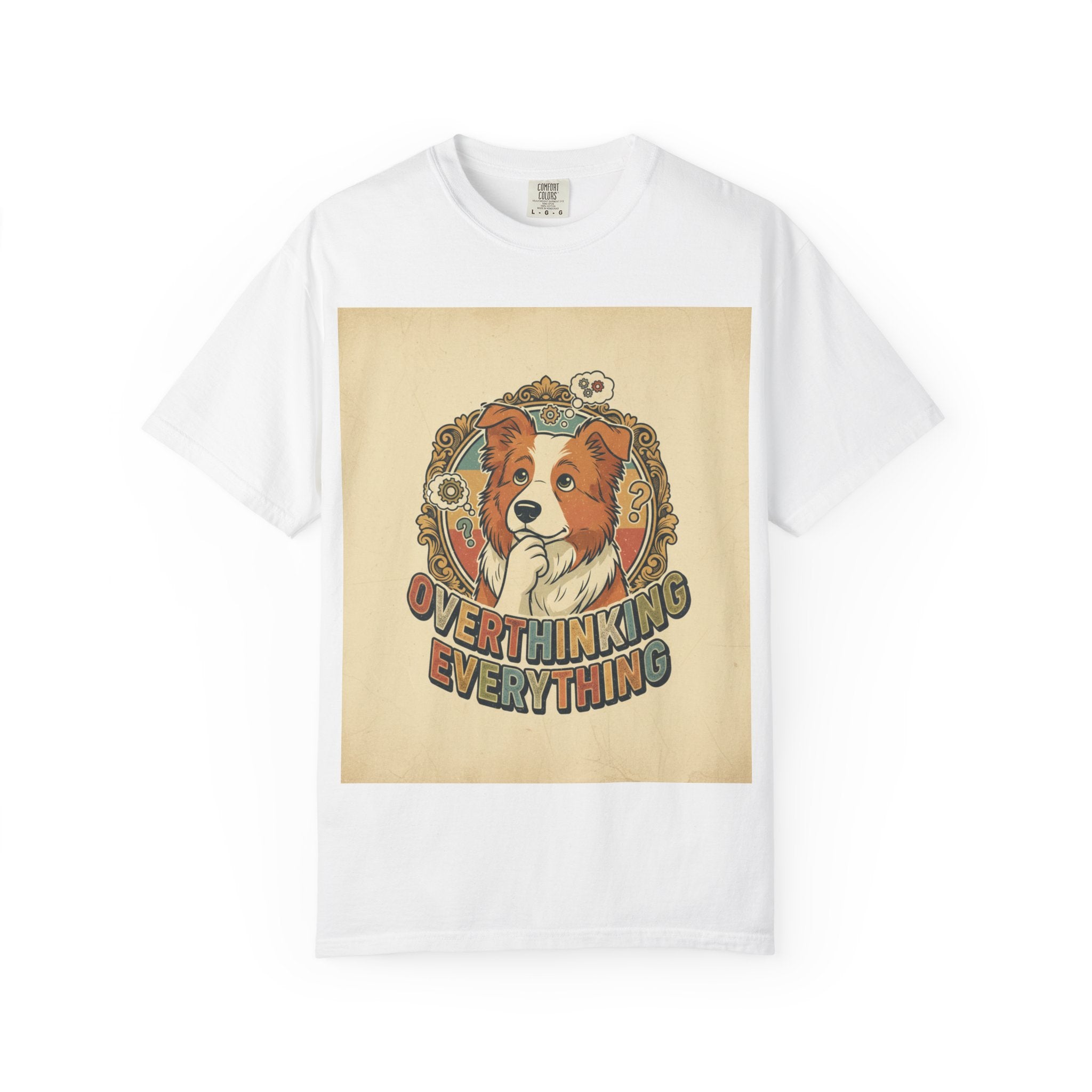 Overthinking Overrated Dog T-Shirt — Funny Dog Graphic Tee