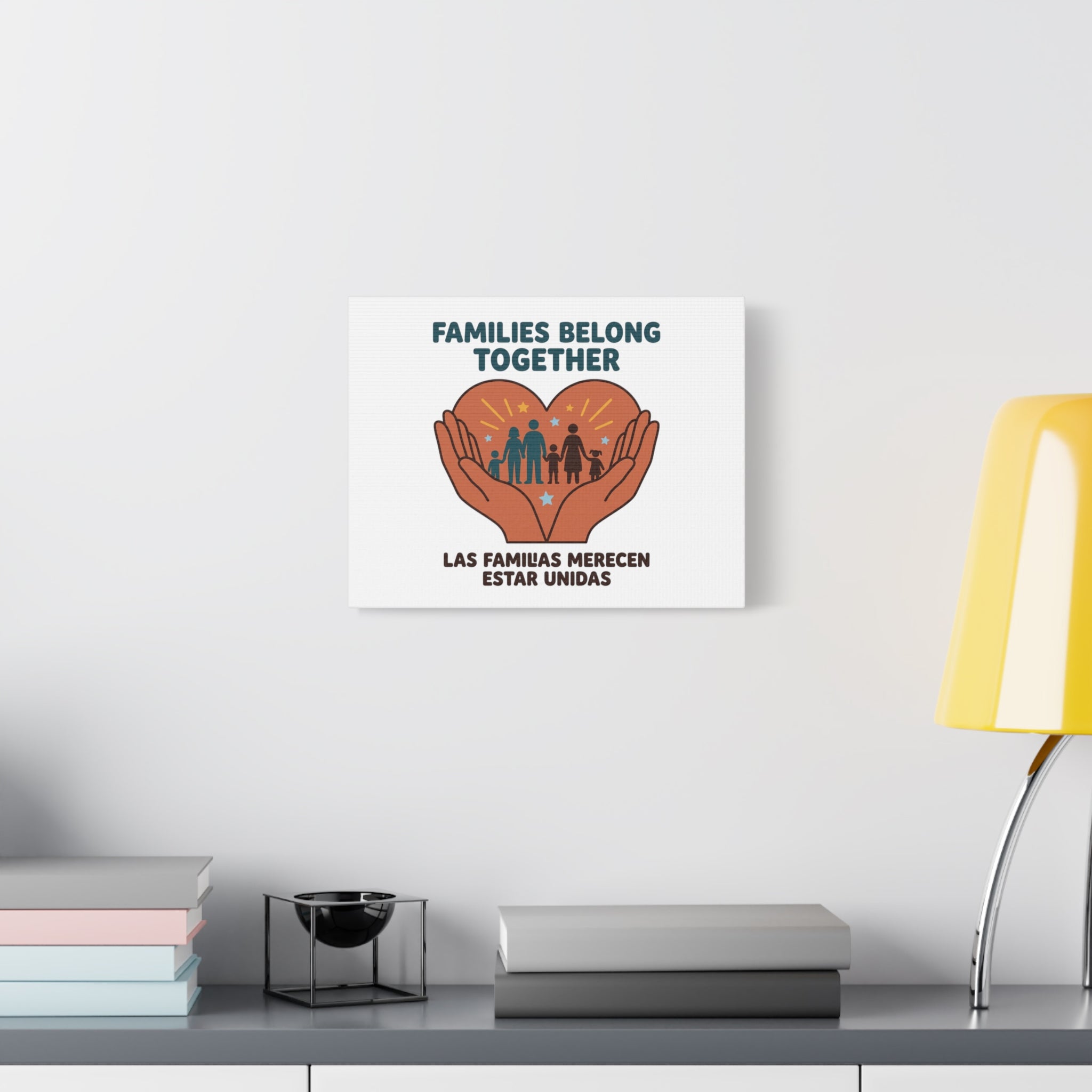 Families Belong Together Canvas | Family Unity, Bilingual Solidarity