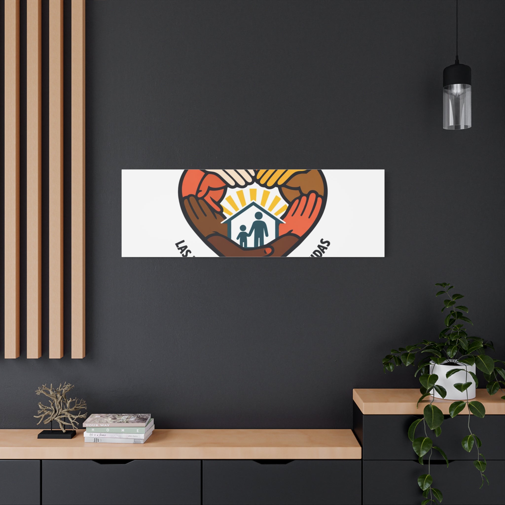 Families Belong Together Canvas, family unity solidarity, bilingual inclusive decor