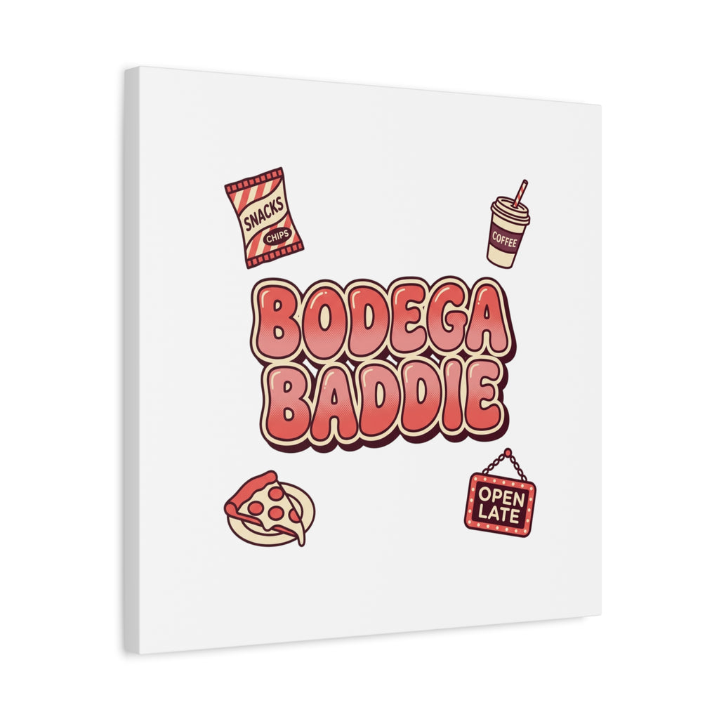 Bodega Baddie Matte Canvas, Stretched | NYC Y2K Corner Store Vibes