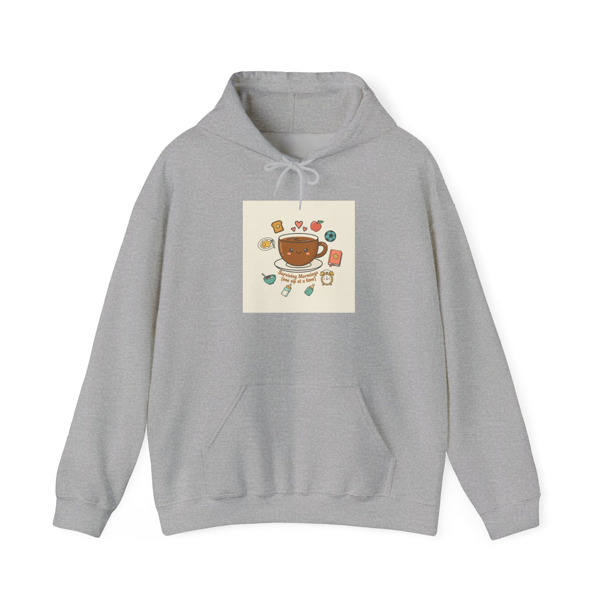 Morning Chaos Coffee Crew Hoodie | mom life, tired parent humor
