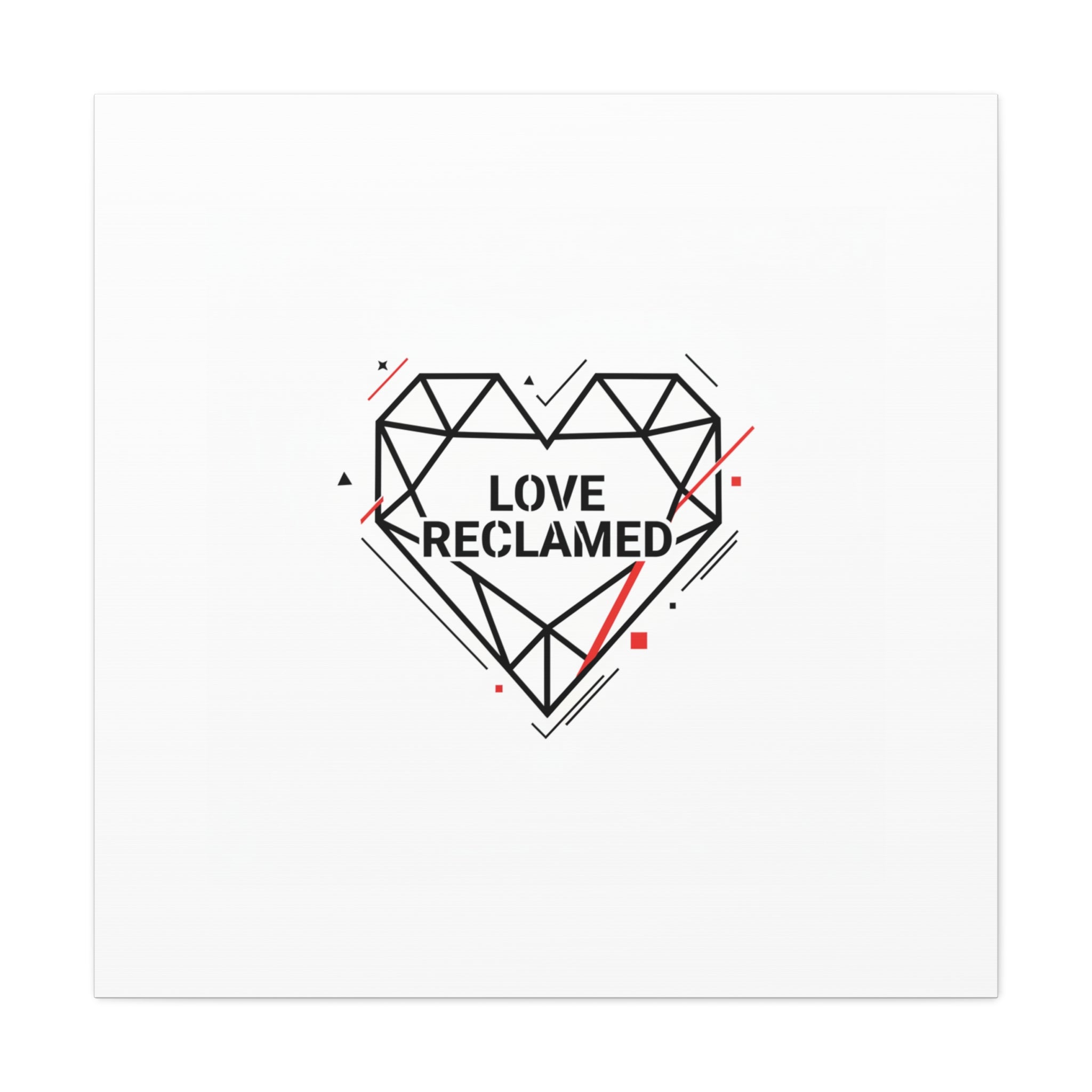 Love Reclaimed Canvas | modern heart design, minimalist love icon