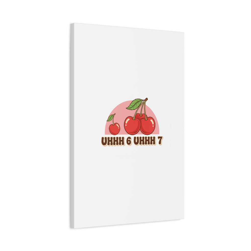 Six Severn Cherry Retro Graphic Canvas | kawaii fruit print, vintage cherry design