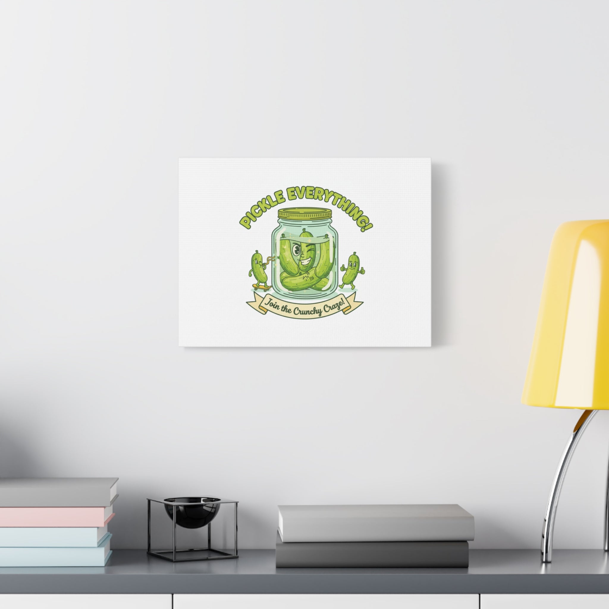 Pickle Everything! Matte Canvas | Brine Design, Pickle Lover Art