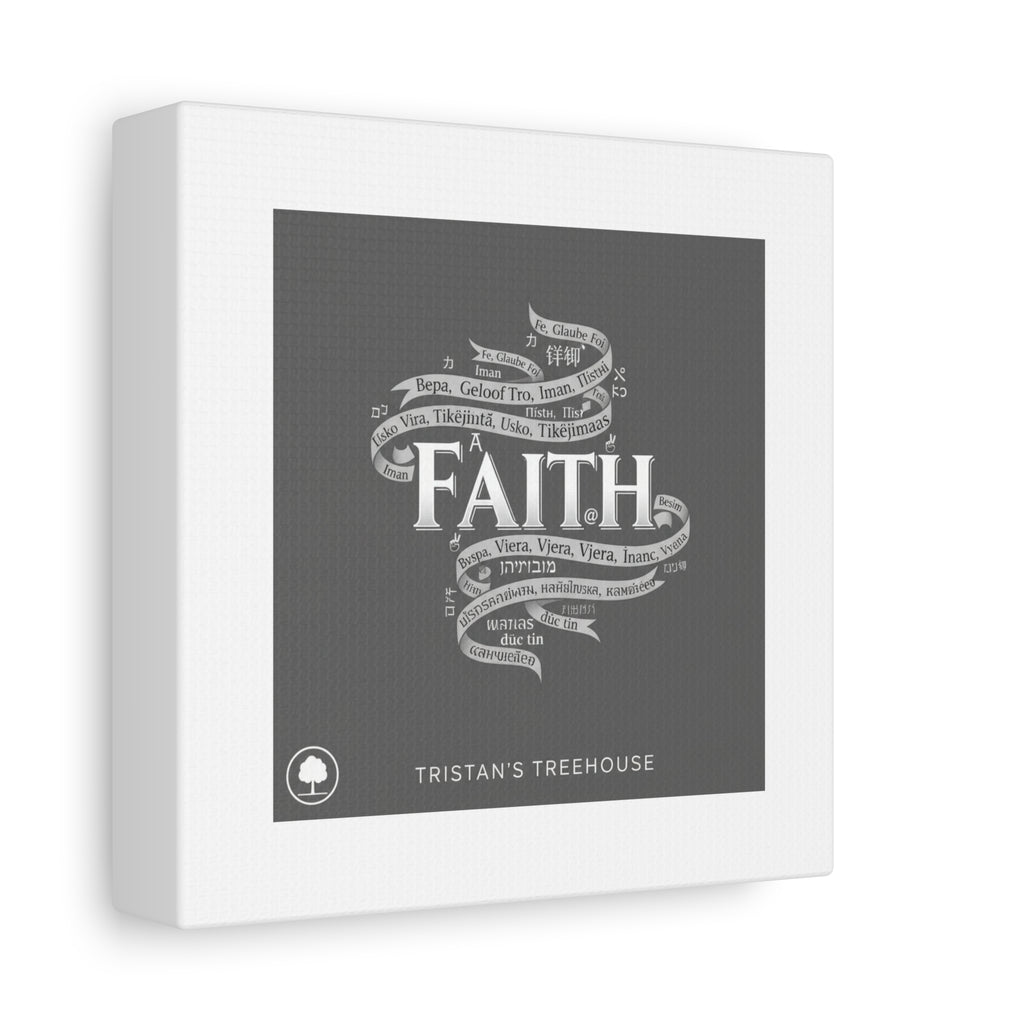 handwritten faith ribbon Canvas | sketch aesthetic, doodle design