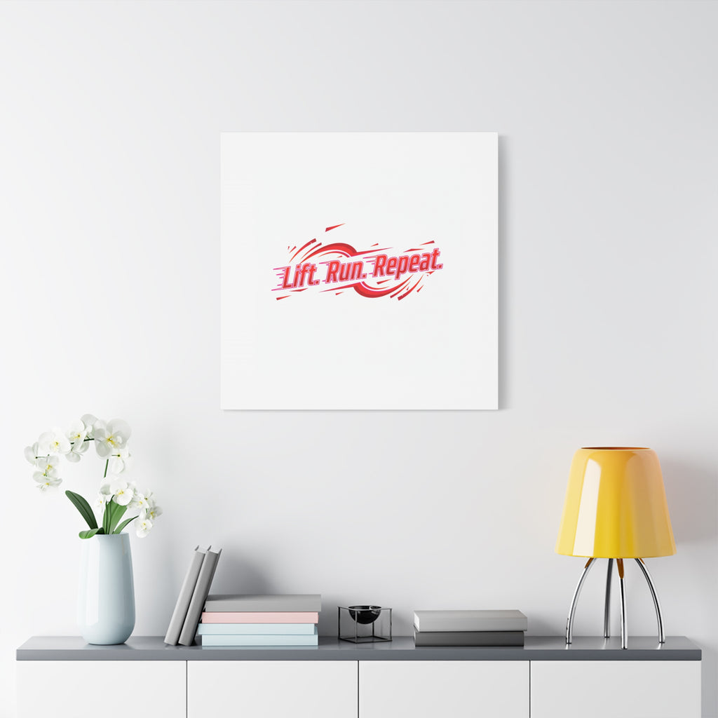 Lift Run Repeat Canvas | Fitness Wall Art, Gym Motivation