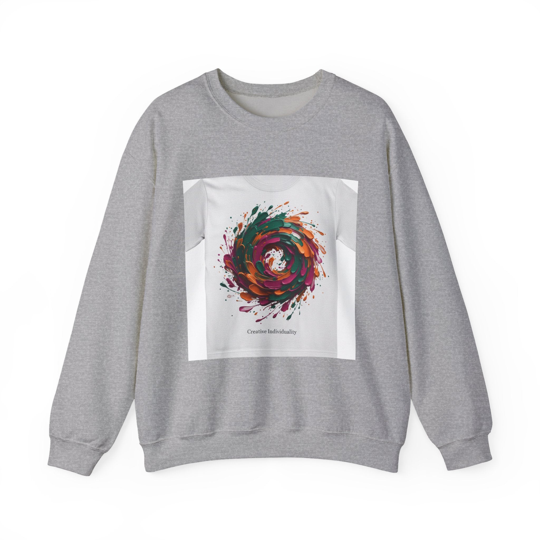 Painterly Abstract Floral Swirl Sweatshirt | artsy brushstroke apparel