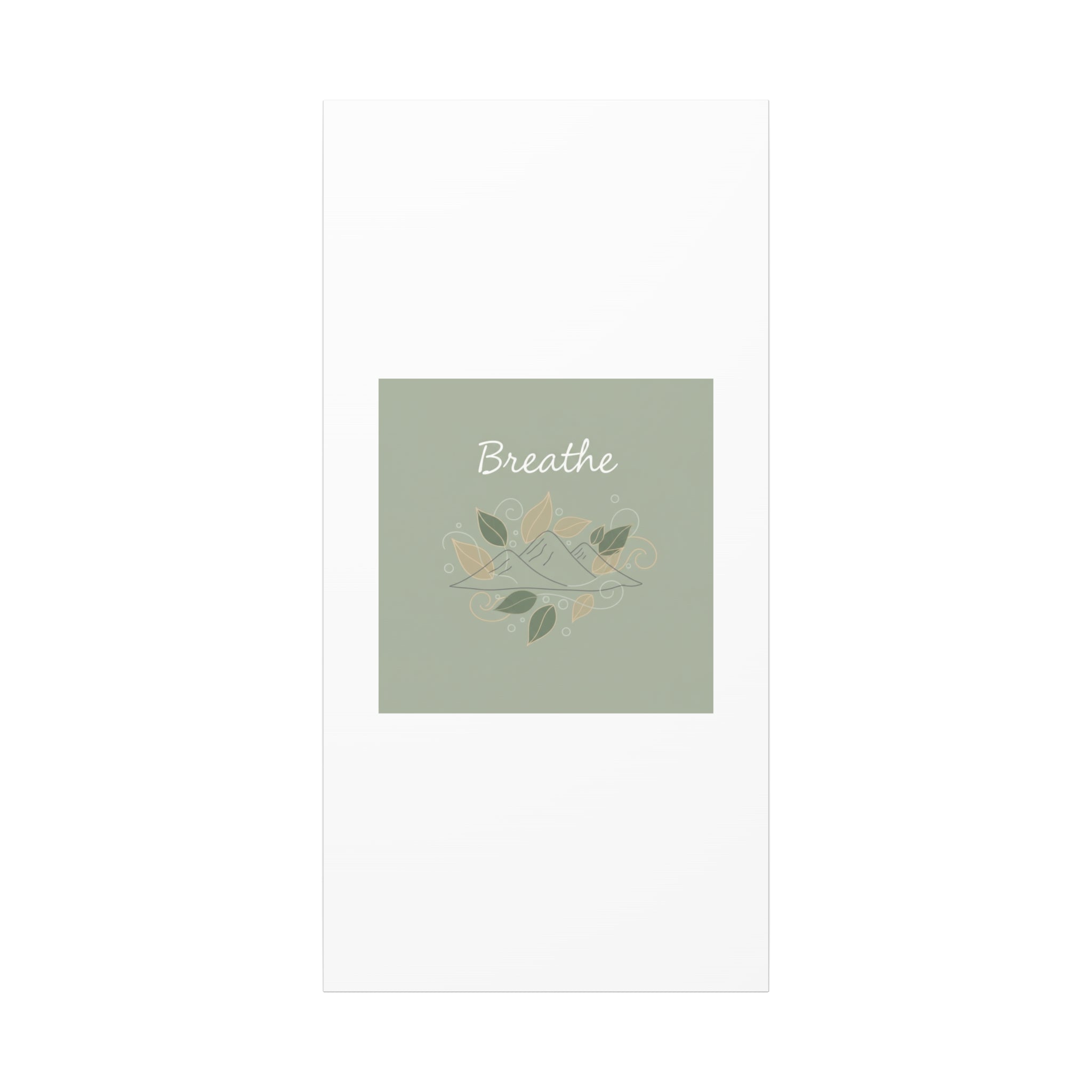 Breathe Mountain Line Canvas | Nature Symbols, Minimal Forest Wall Art