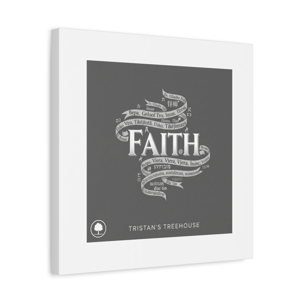 handwritten faith ribbon Canvas | sketch aesthetic, doodle design