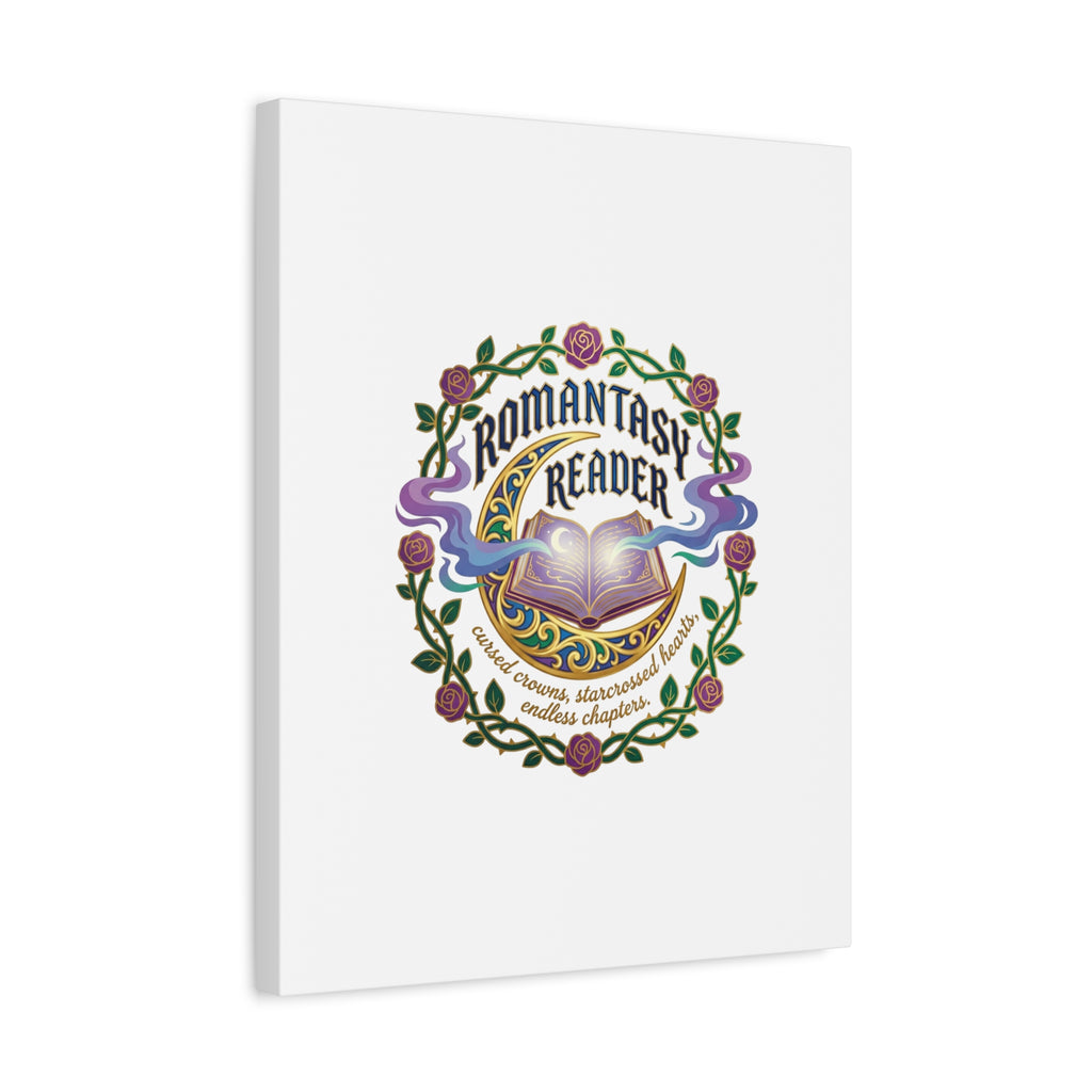 Romantasy Reader Canvas Print | enchanted bookish celestial gothic
