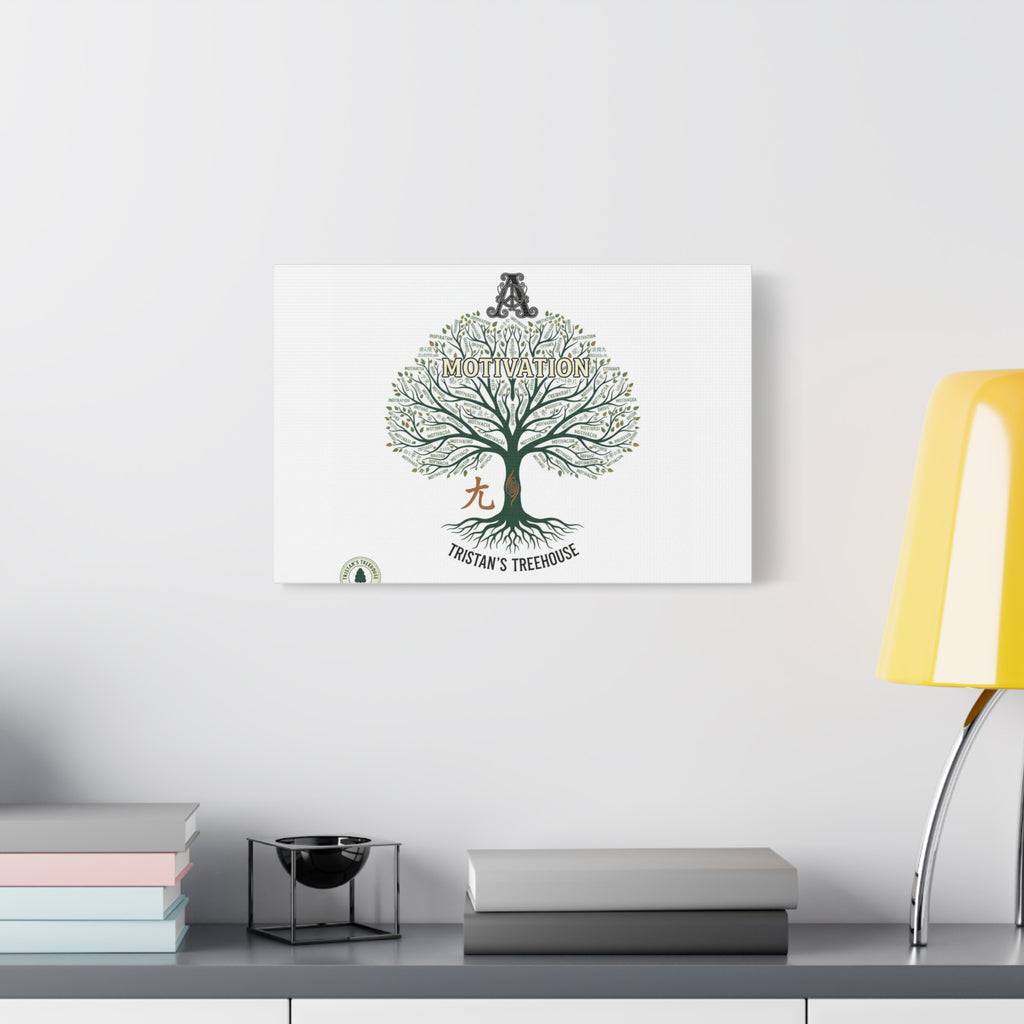 Handwritten Doodle Tree Canvas | Matte Stretched Wall Art
