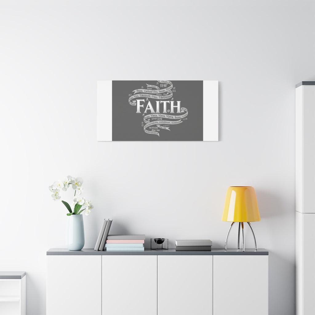 handwritten faith ribbon Canvas | sketch aesthetic, doodle design