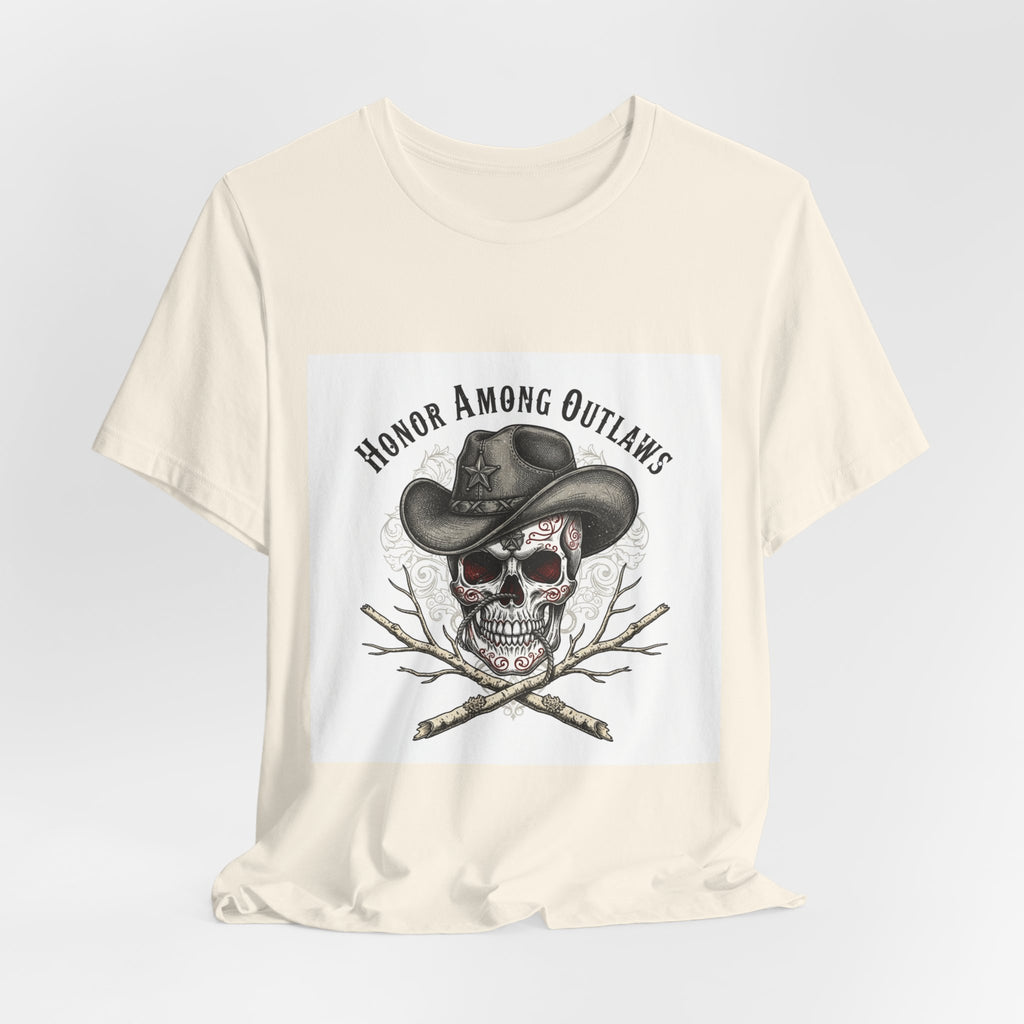 Western Skull Art Tee | cowboy horror shirt, gothic Americana