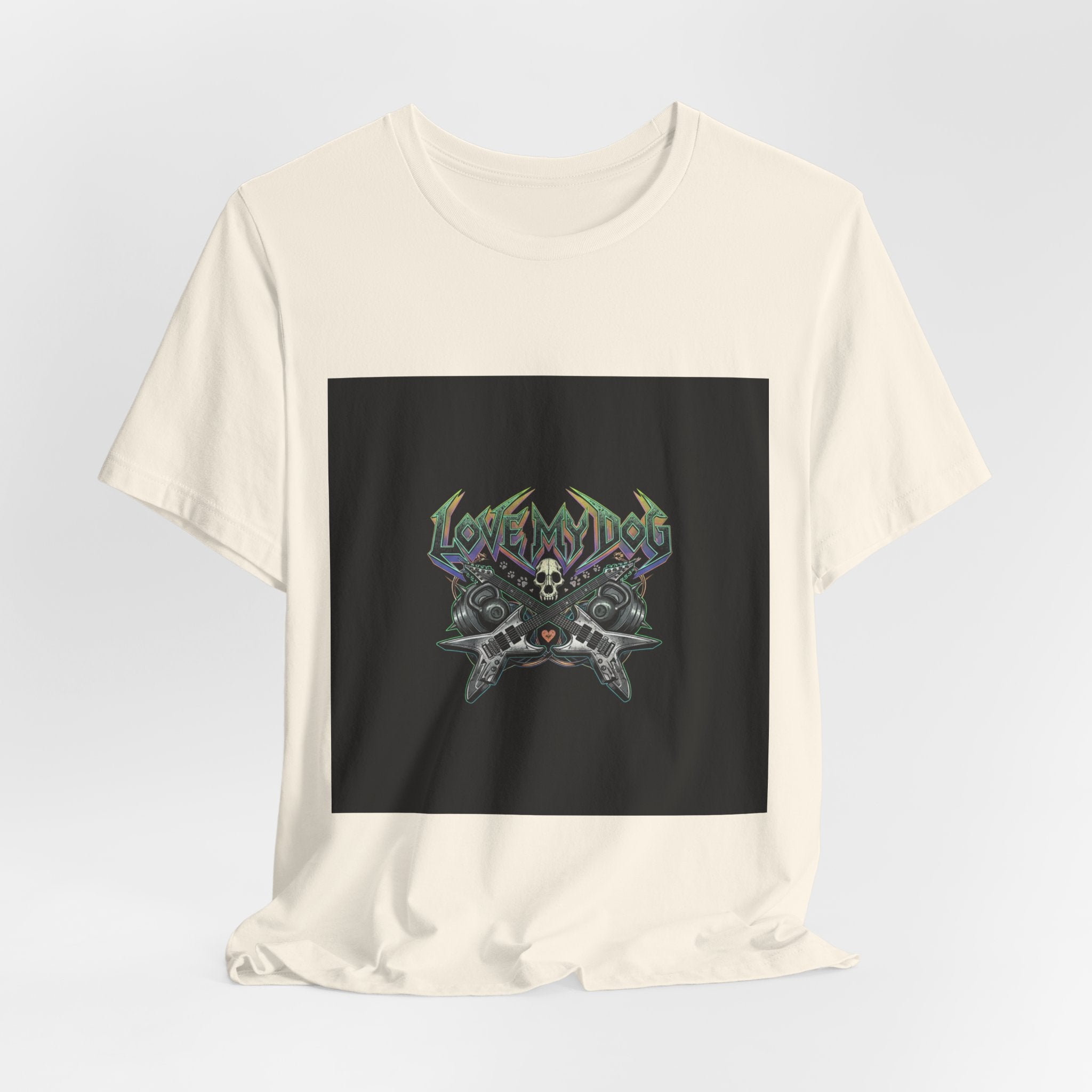 Love My Dog T-Shirt | Rock & Roll Dog Mom Dad Graphic Tee