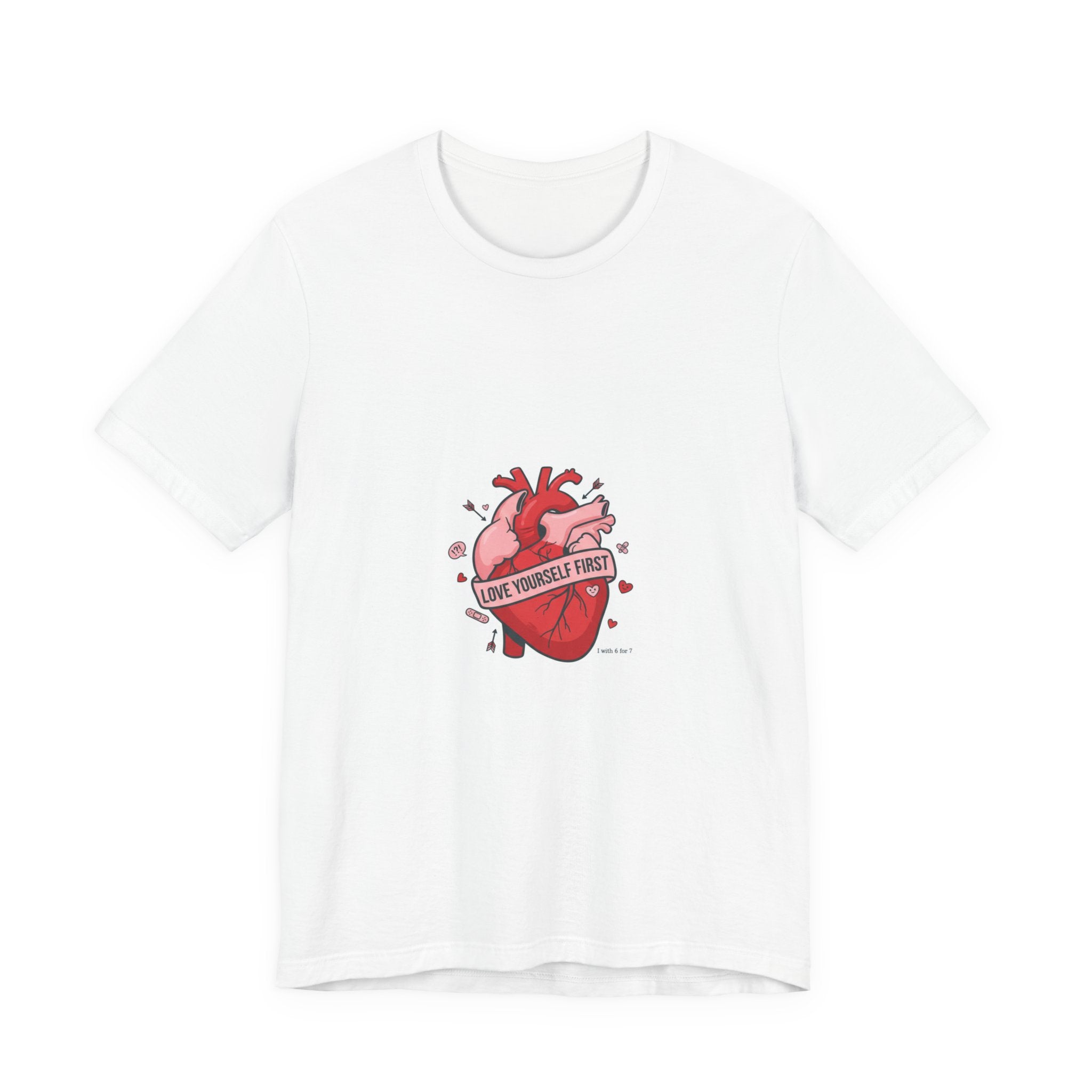 Love Yourself First Tee | anti love graphic, edgy heart shirt