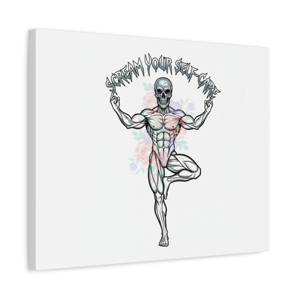 Scream Your Self-Care Canvas | Heavy Metal Wellness, Gothic Wellness Quote