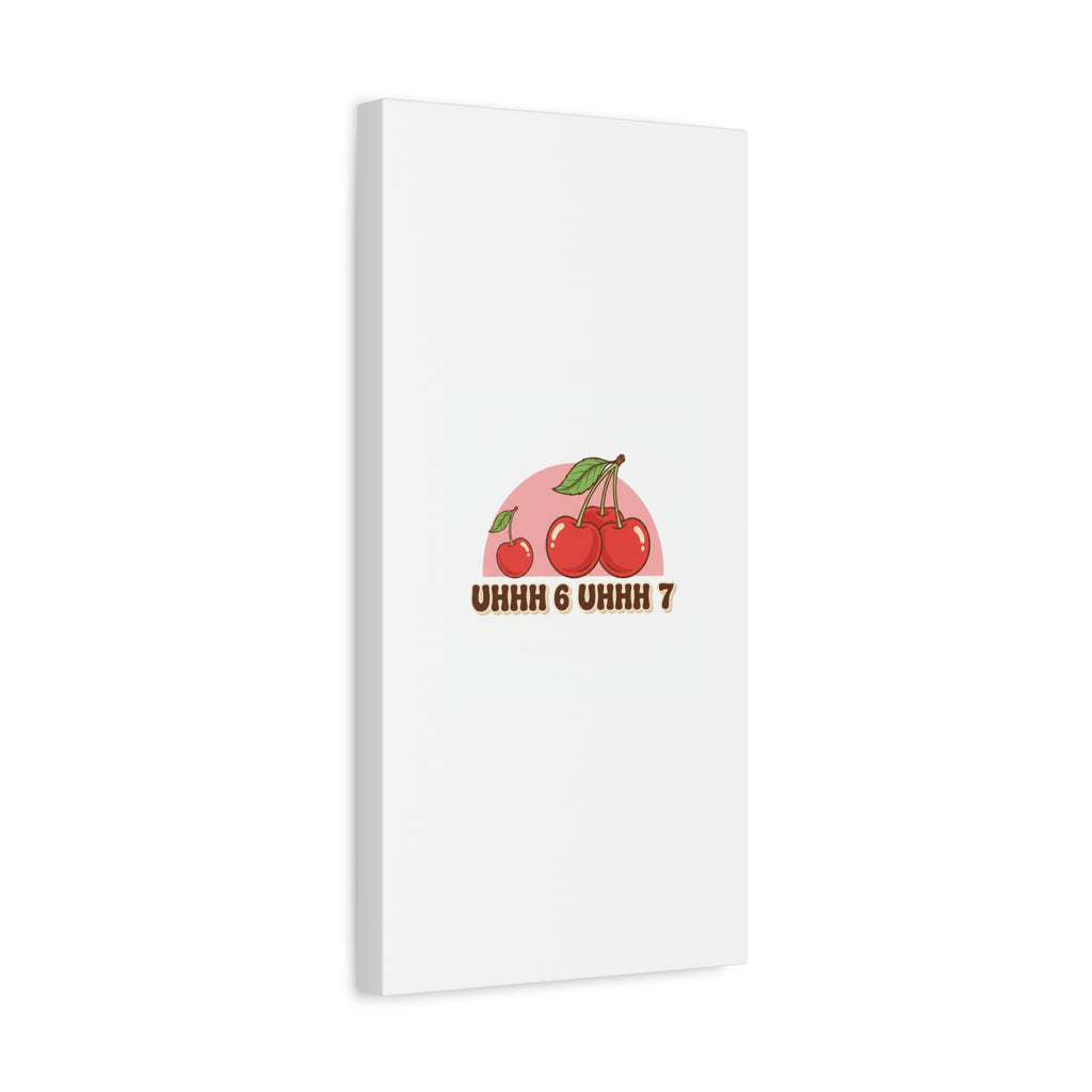 Six Severn Cherry Retro Graphic Canvas | kawaii fruit print, vintage cherry design