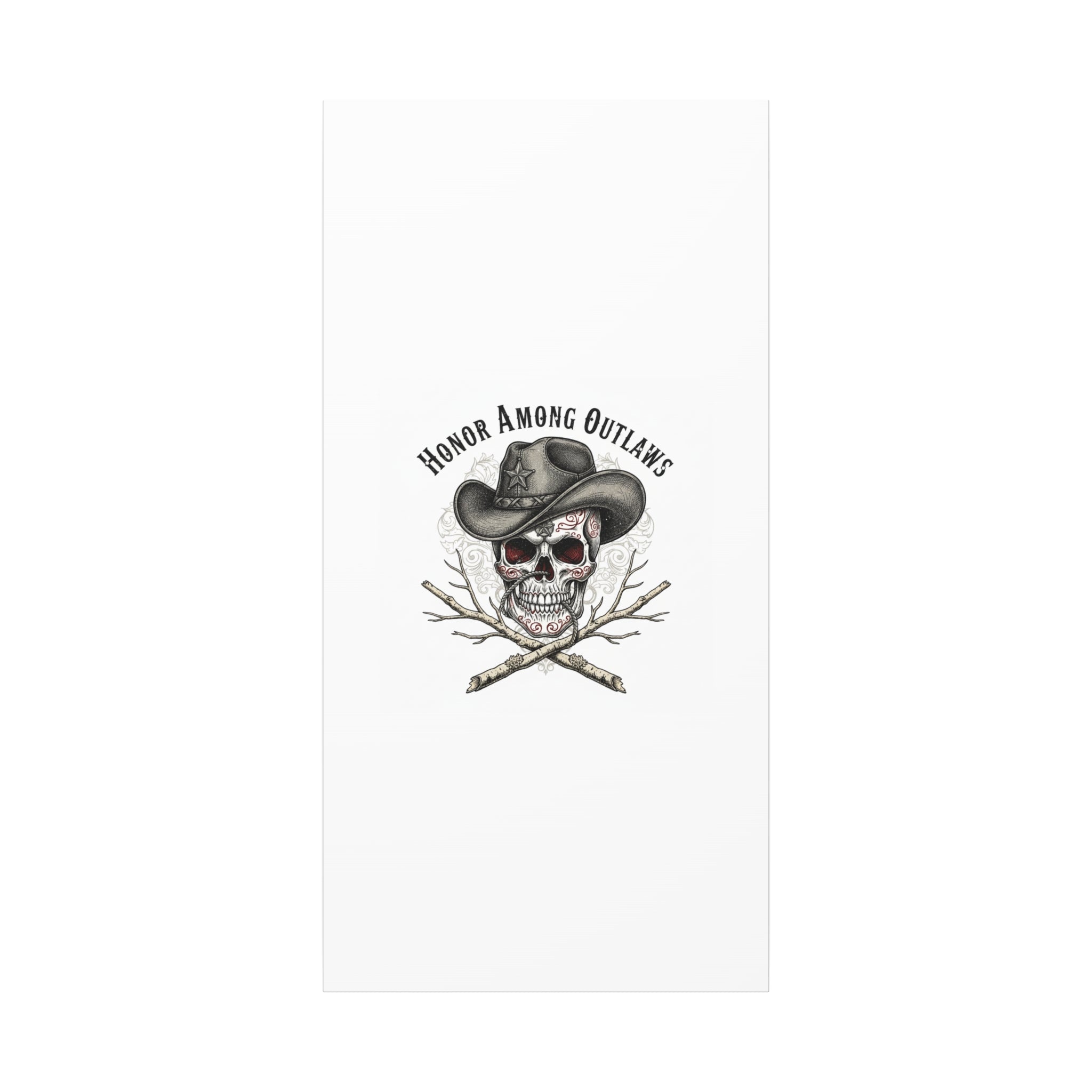 Honor Among Outlaws Canvas | Western Skull Art, Gothic Americana Desert Noir