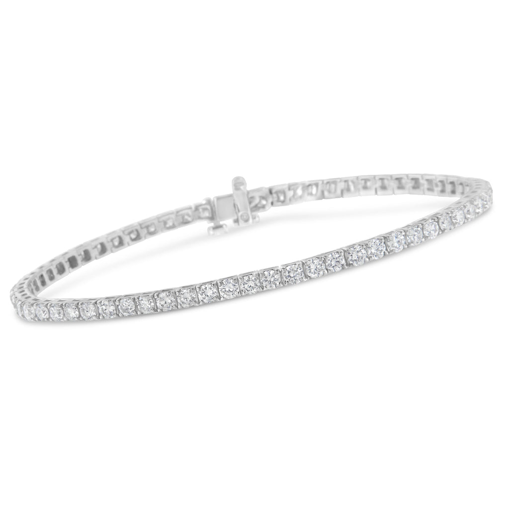 IGI Certified 4.0 Cttw Diamond 14K White Gold Classic 7â€ Tennis Bracelet (H-I Color, I1-I2 Clarity)