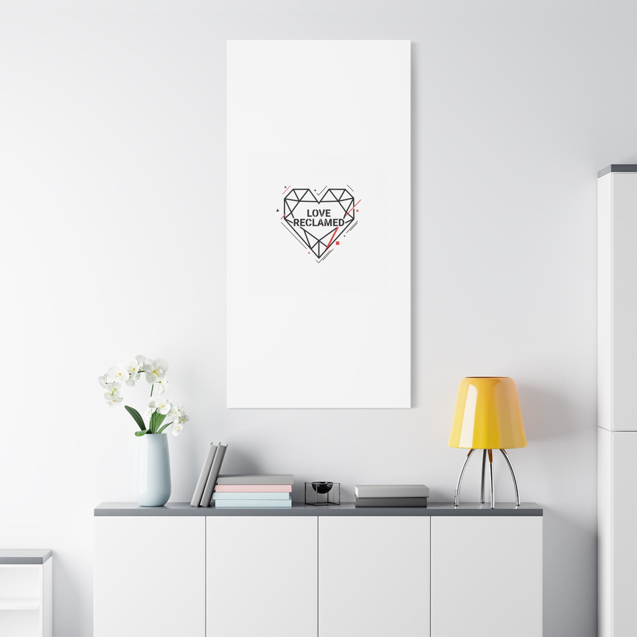 Love Reclaimed Canvas | modern heart design, minimalist love icon