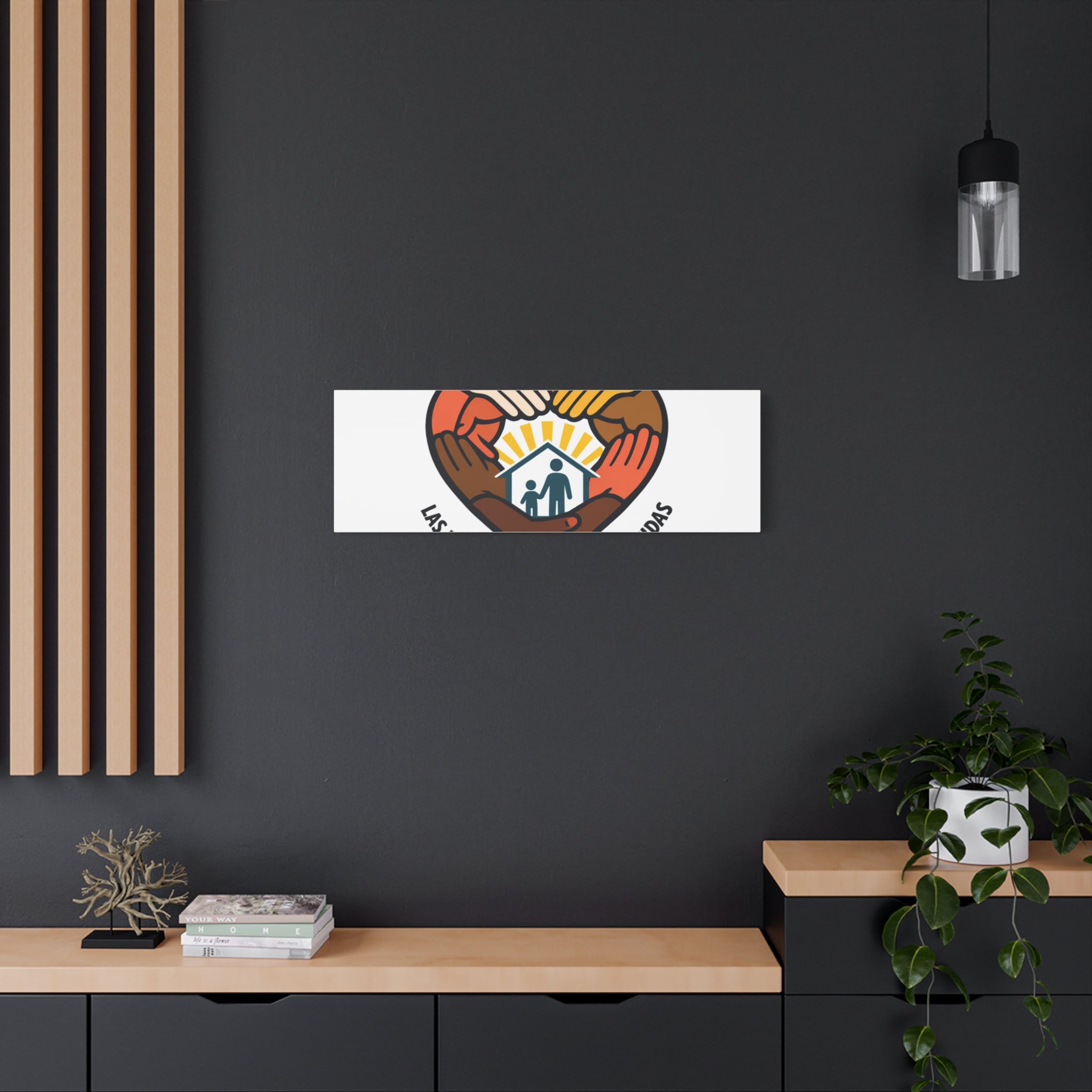 Families Belong Together Canvas, family unity solidarity, bilingual inclusive decor