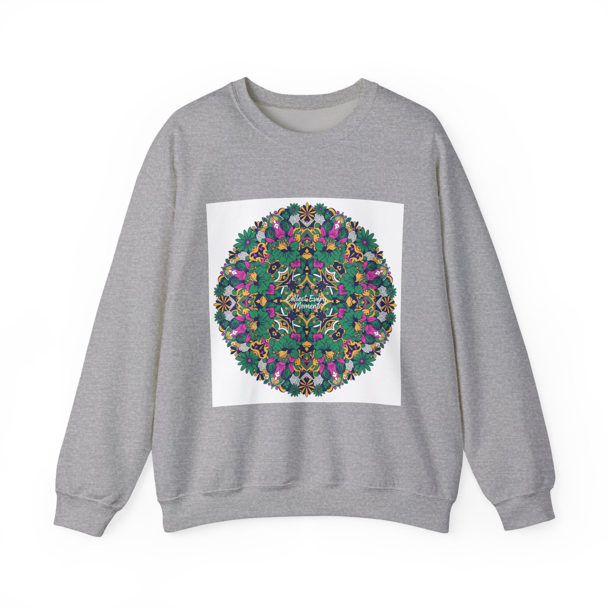 Psychedelic Botanical Mandala Crewneck | Festival Art Sweatshirt