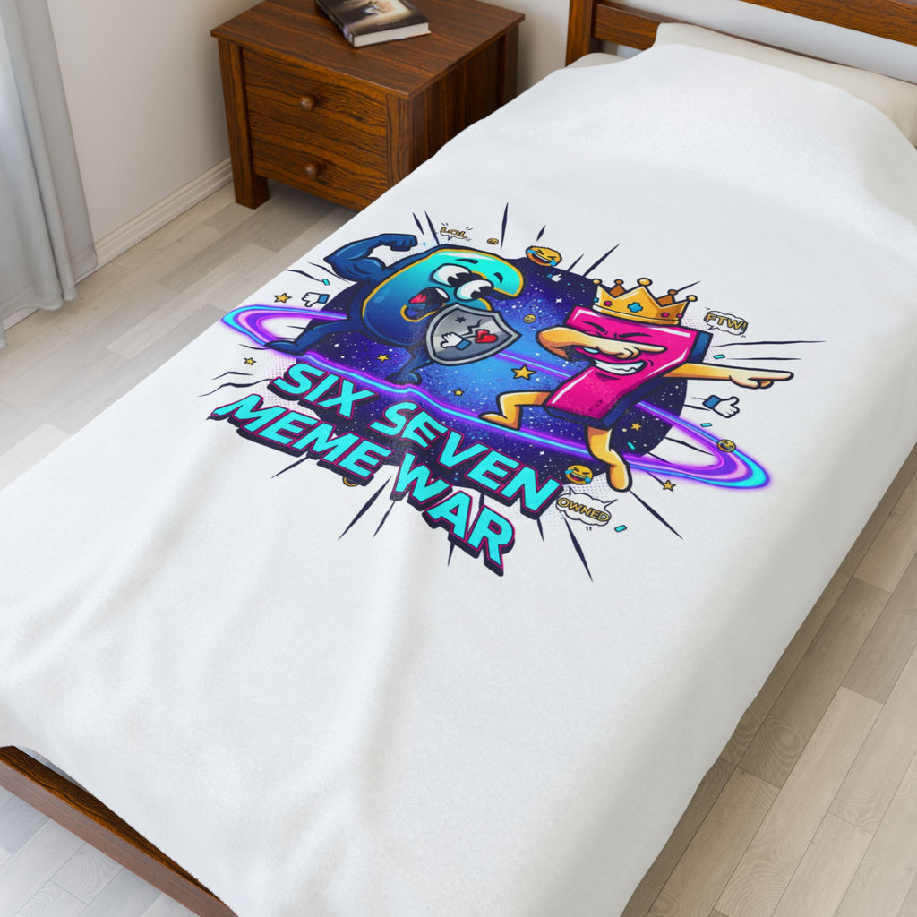 Six Seven Meme War Blanket | Legendary Internet Battle Plush Throw