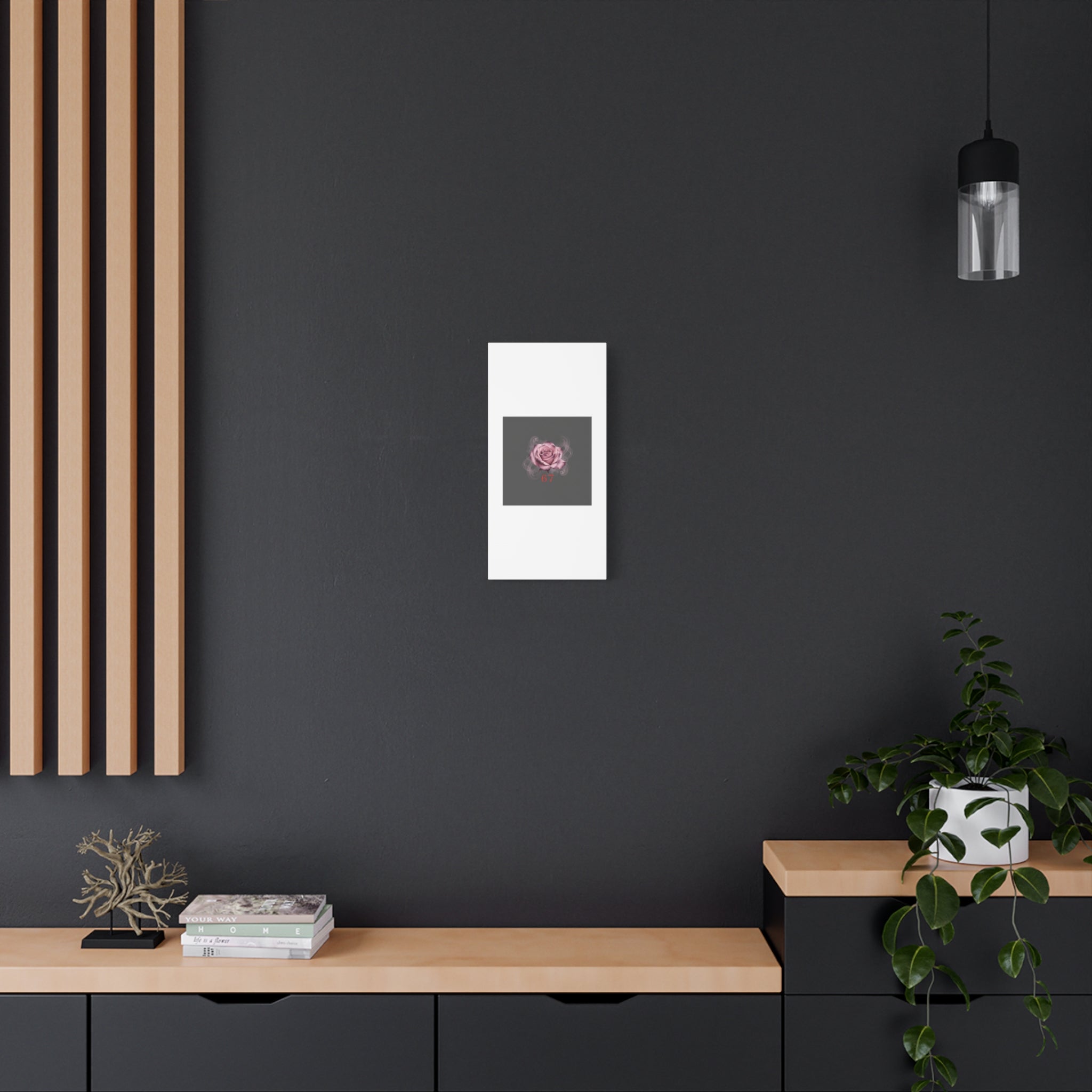 6 7 Valentine's Canvas | Viral Gothic Rose Wall Art | 6 7 Meaning Dark Romance