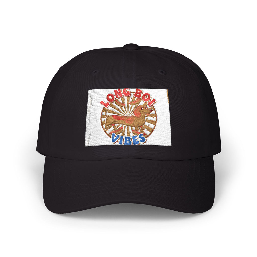 Funny Weiner Dog Meme Classic Dad Cap — Long Boy Graphic