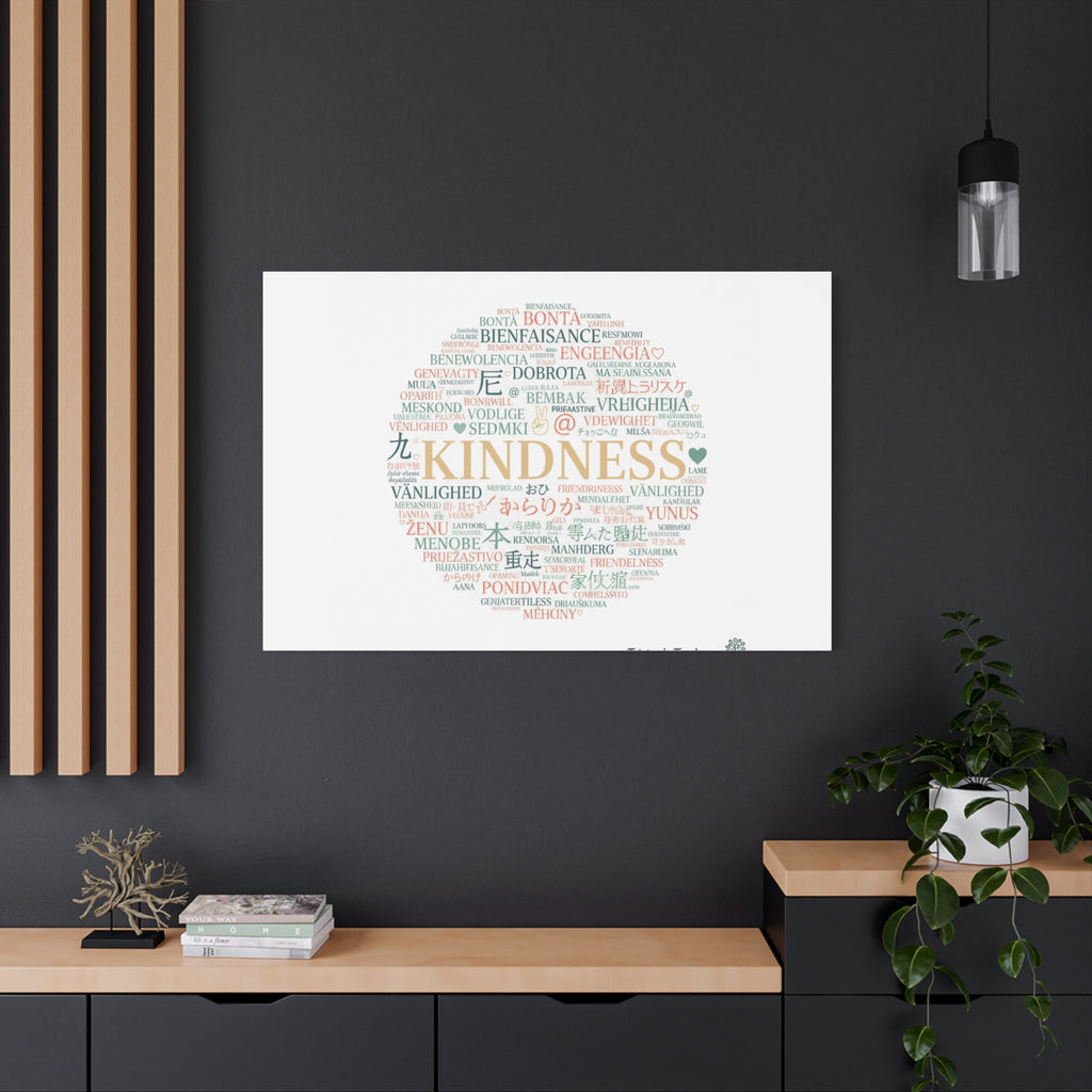 Kindness Word Cloud Canvas | Fresh Start Minimalist Wall Art
