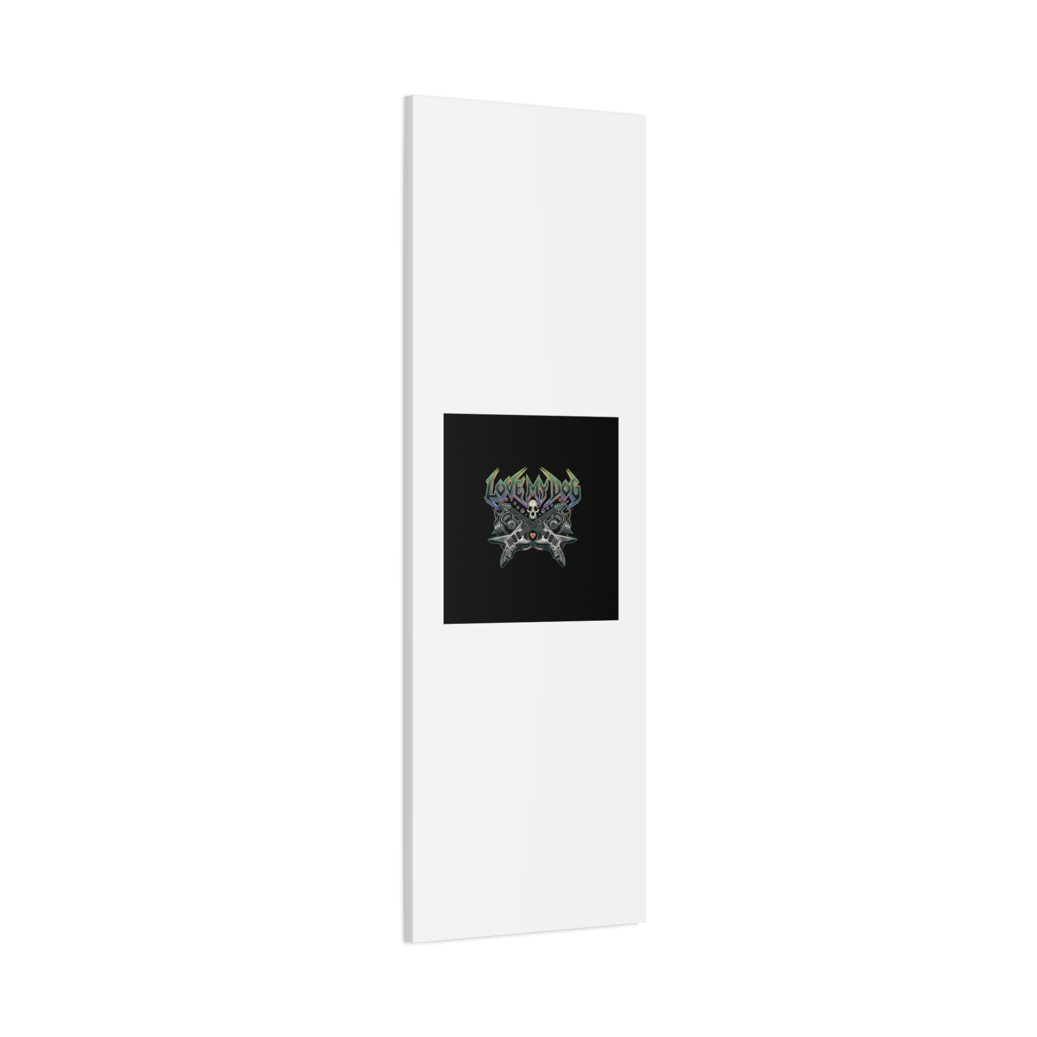 Love My Dog metal font Canvas | gothic wellness quote, edgy self-care merch
