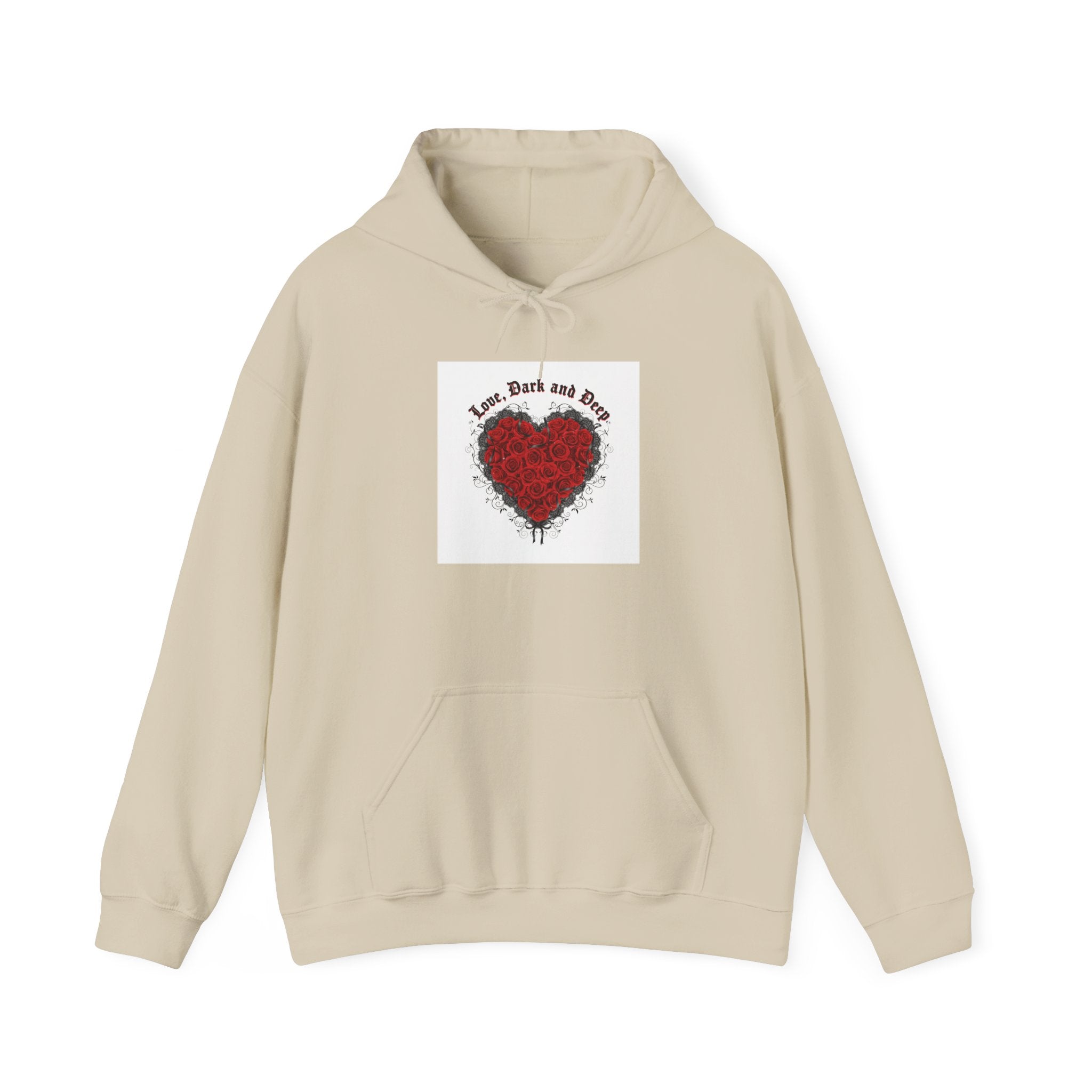 Gothic Romance Rose Heart Hoodie | Nu Romantic 80s Nostalgia