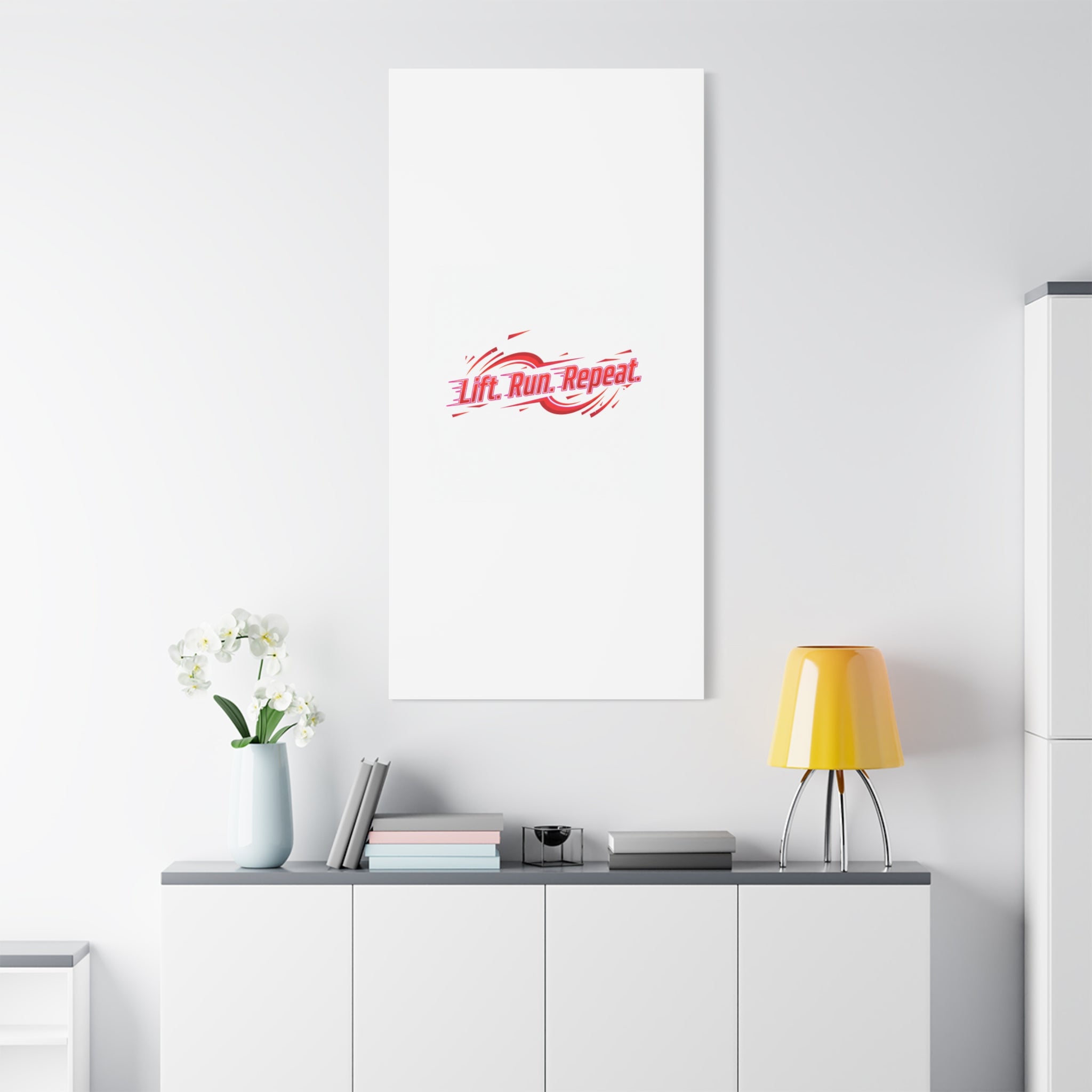 Lift Run Repeat Canvas | Fitness Wall Art, Gym Motivation