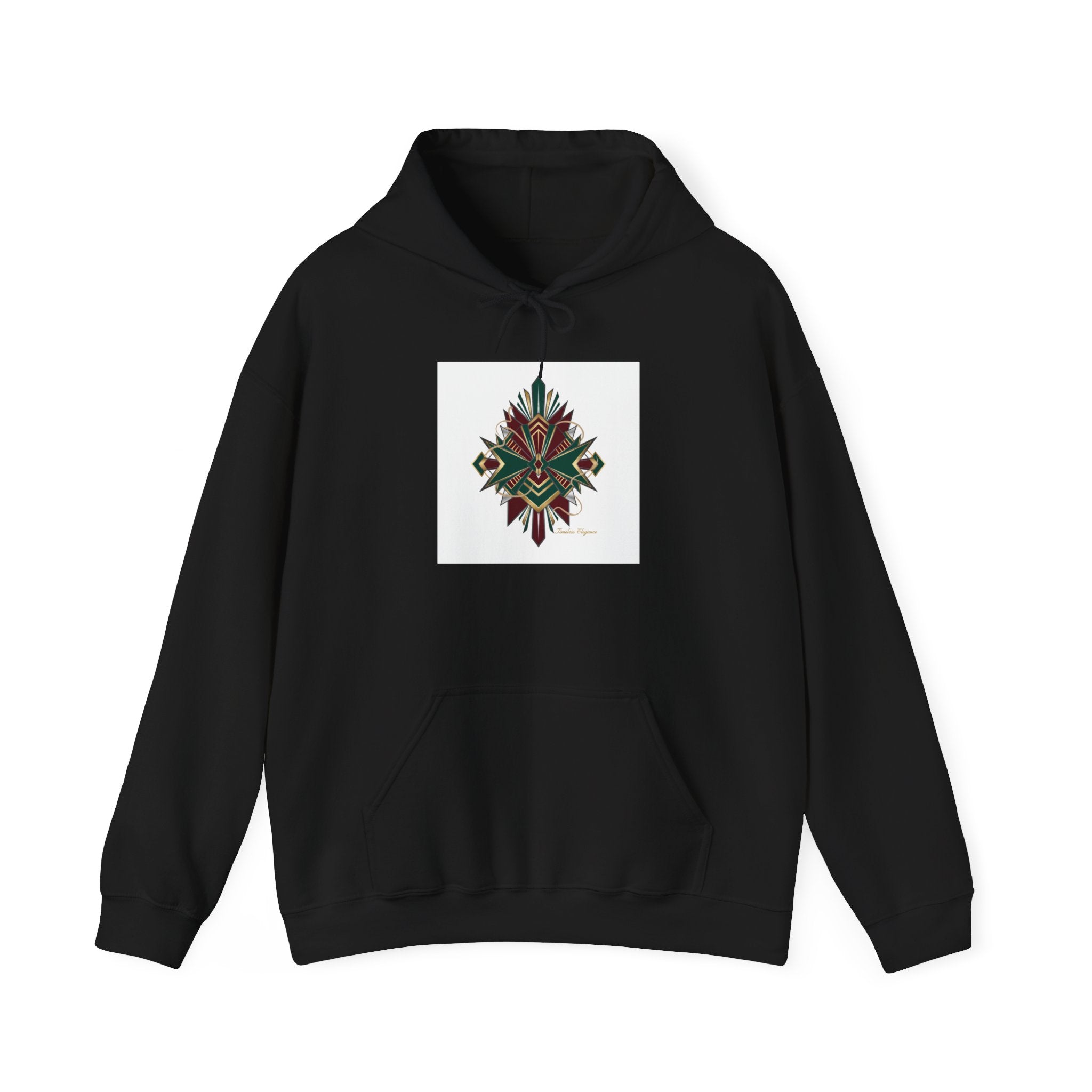 Dark Geometric Crest Hoodie | Gothic Occult Art Sweatshirt