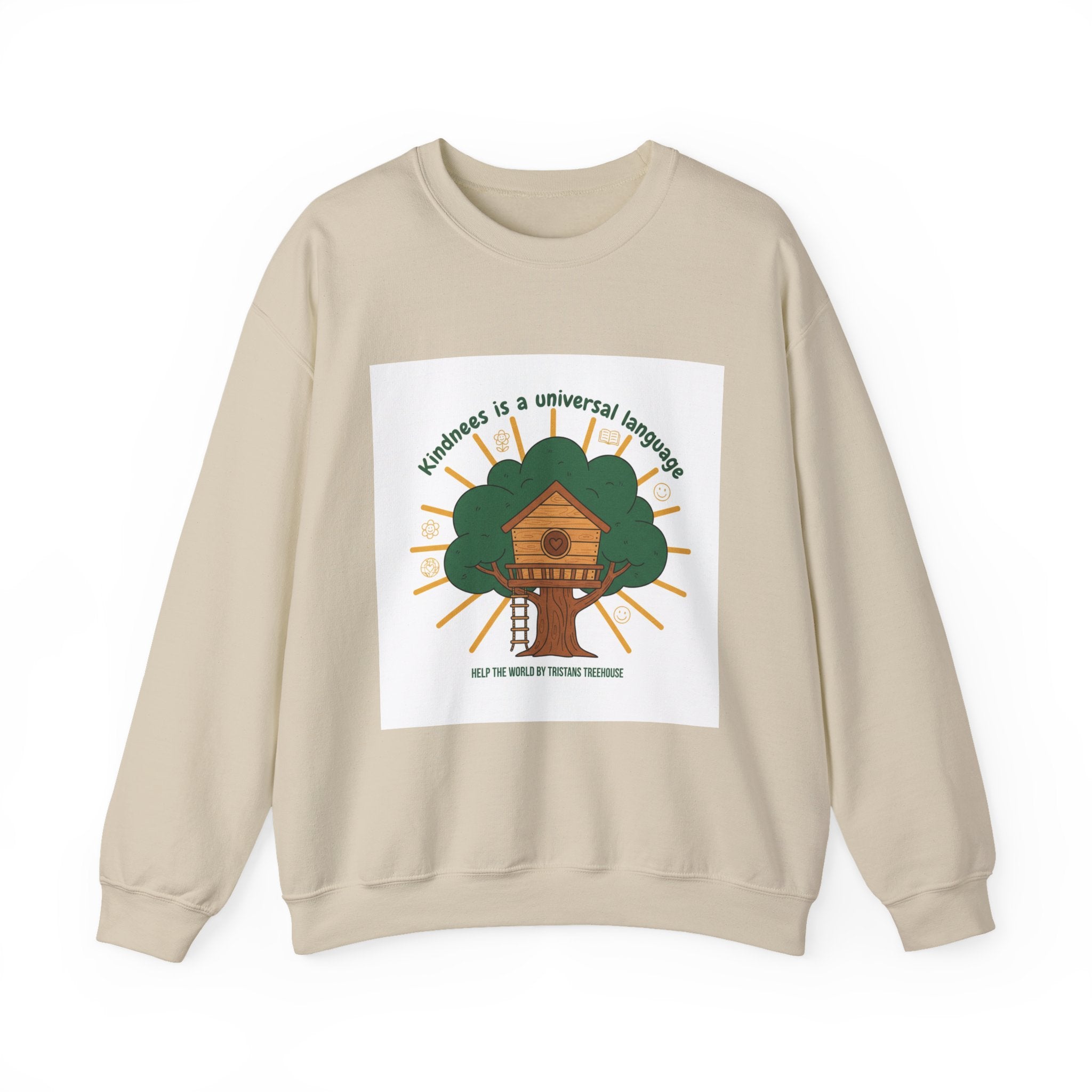 Kindness Treehouse Sweatshirt | eco humor, sustainable living