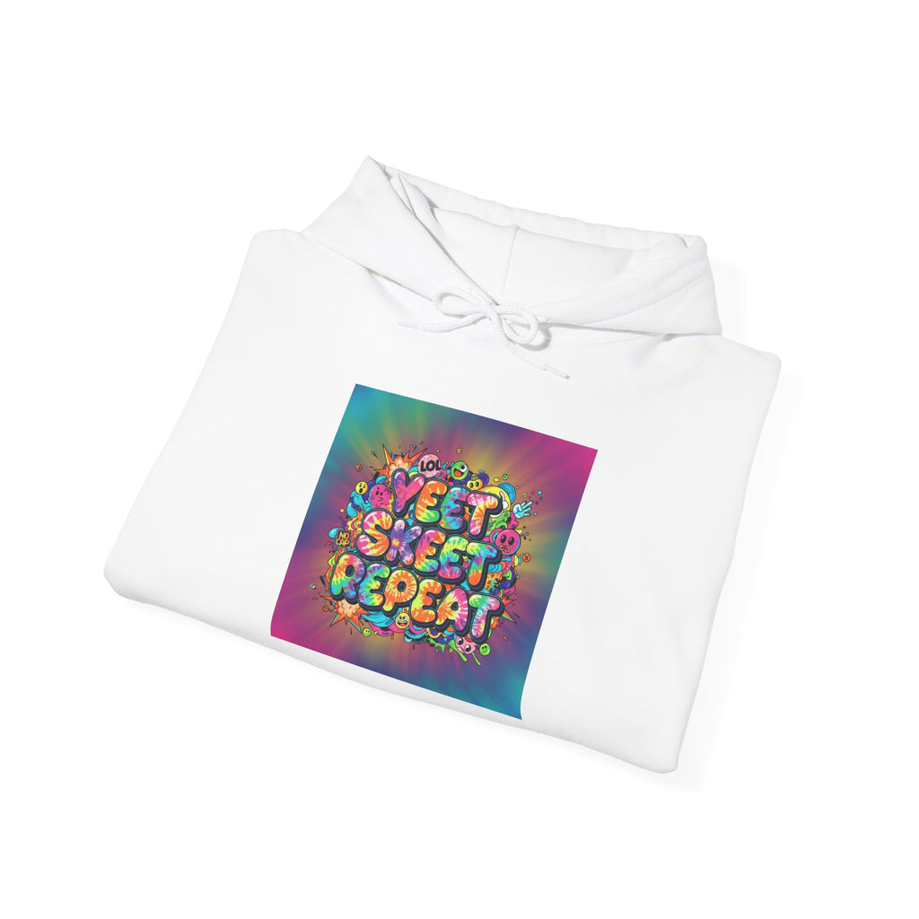 SWEET SWEET REPEAT Hoodie | slogan & glitch graphic, meme phrase