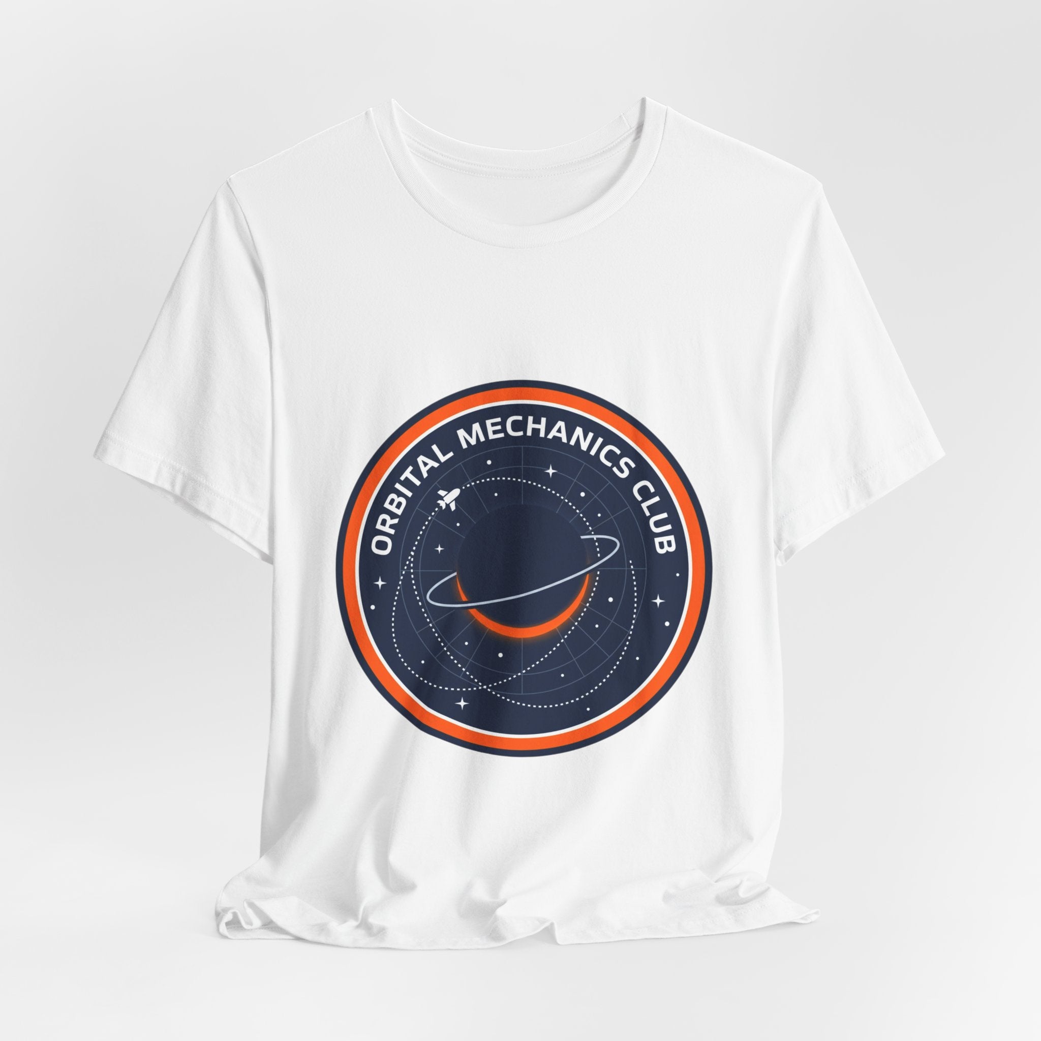 Orbital Mechanics Club Tee | mission patch, rocket science nerd