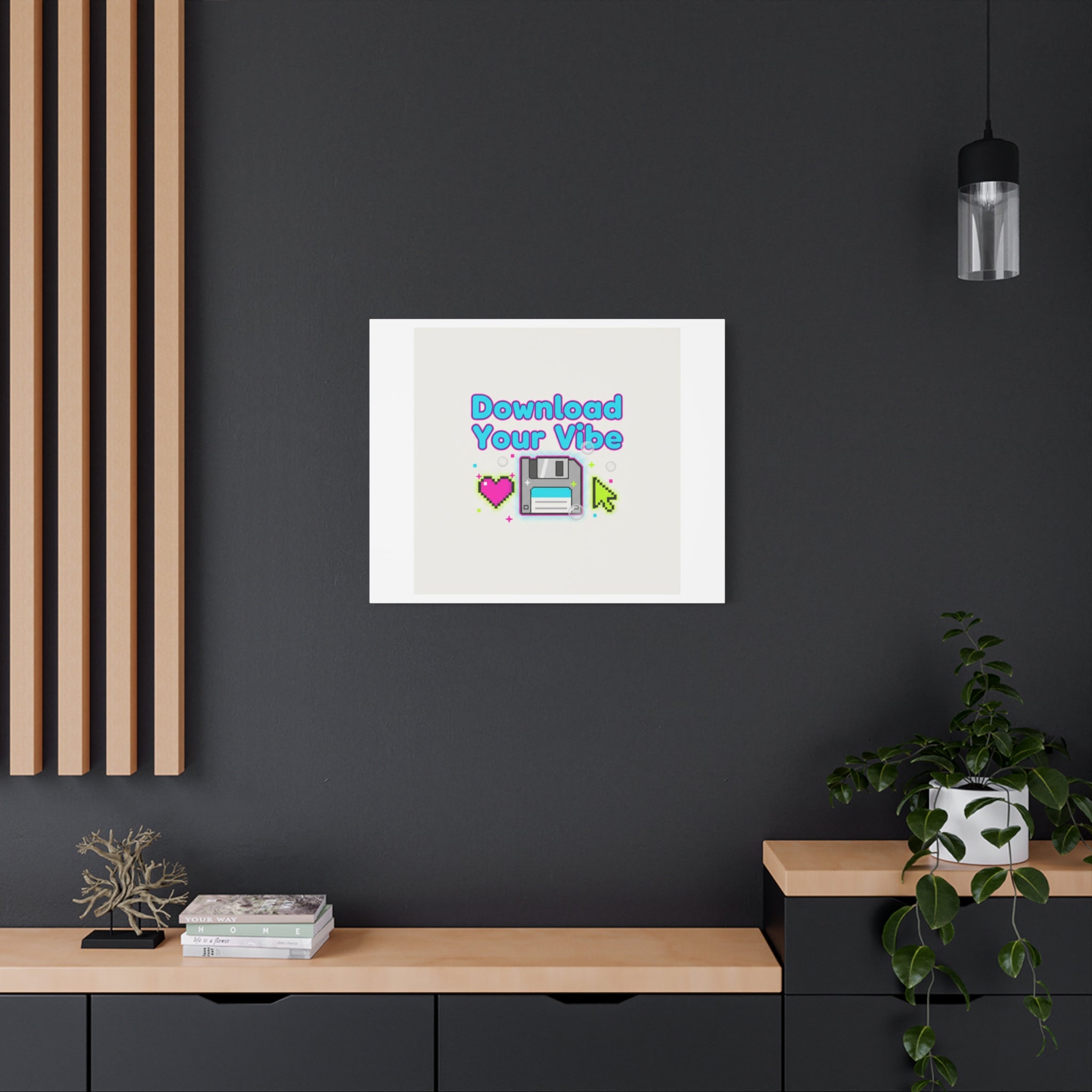 Download Your Vibe Canvas | Y2K Retro Tech, Pixel Floppy Disk Poster
