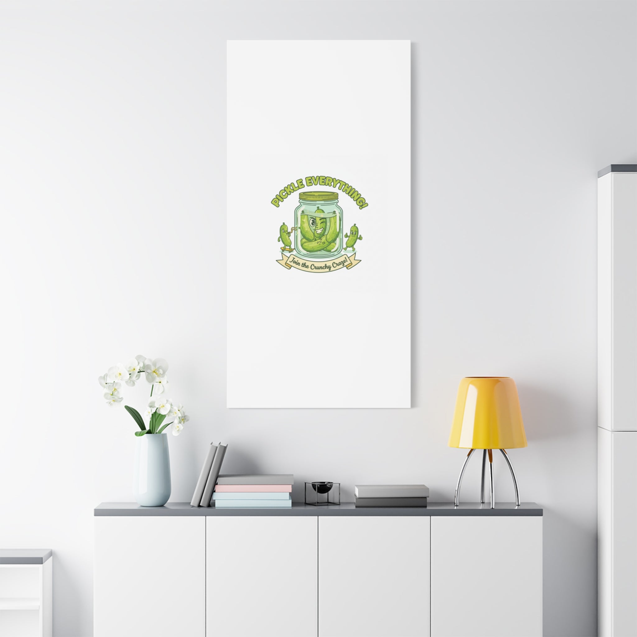 Pickle Everything! Matte Canvas | Brine Design, Pickle Lover Art