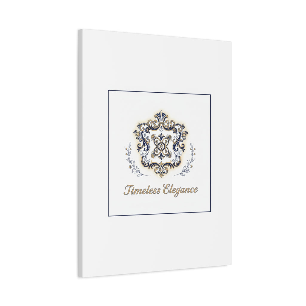 Ornate Brooch Emblem Canvas | Vintage Formalwear Accents, Baroque Print