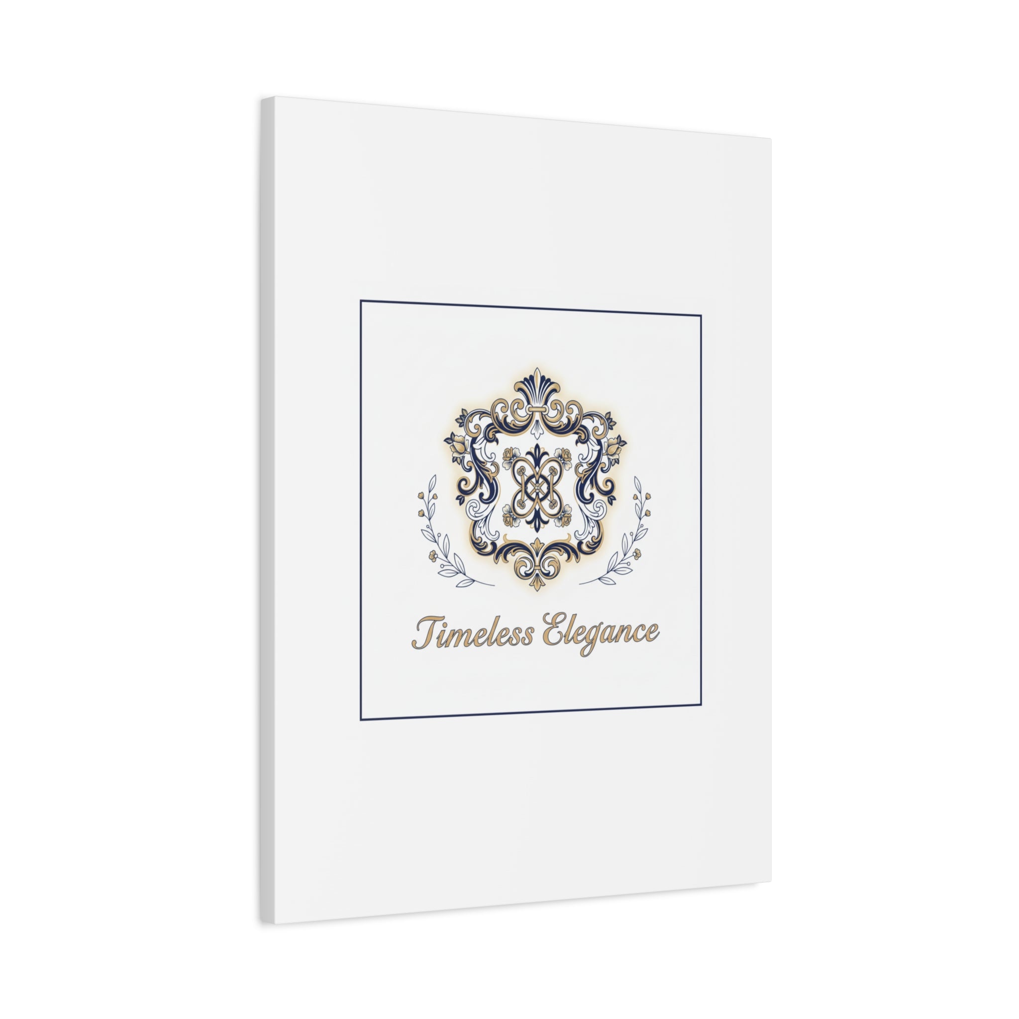 Ornate Brooch Emblem Canvas | Vintage Formalwear Accents, Baroque Print