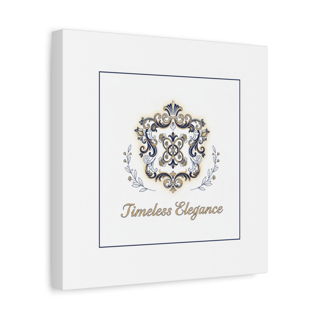 Ornate Brooch Emblem Canvas | Vintage Formalwear Accents, Baroque Print