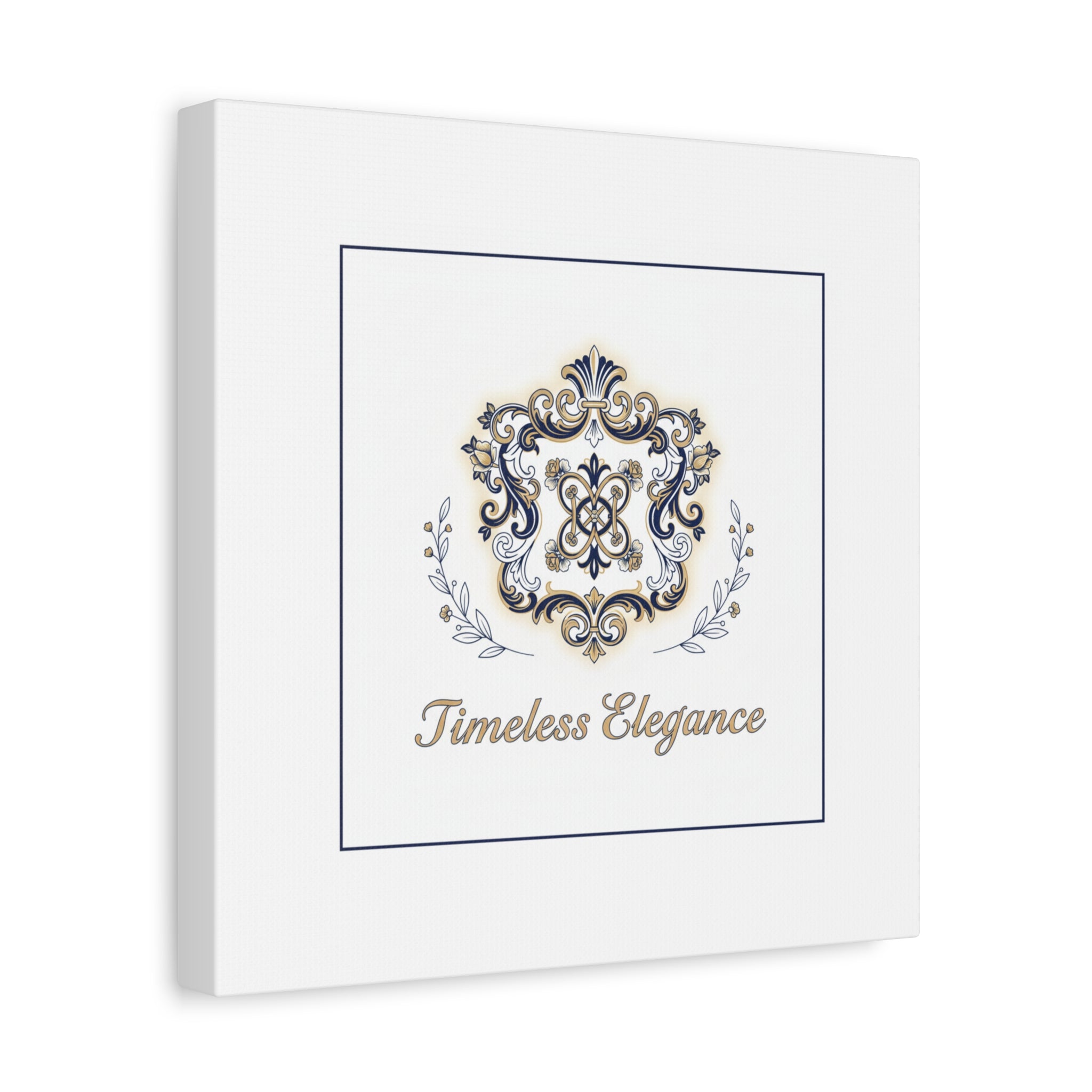 Ornate Brooch Emblem Canvas | Vintage Formalwear Accents, Baroque Print