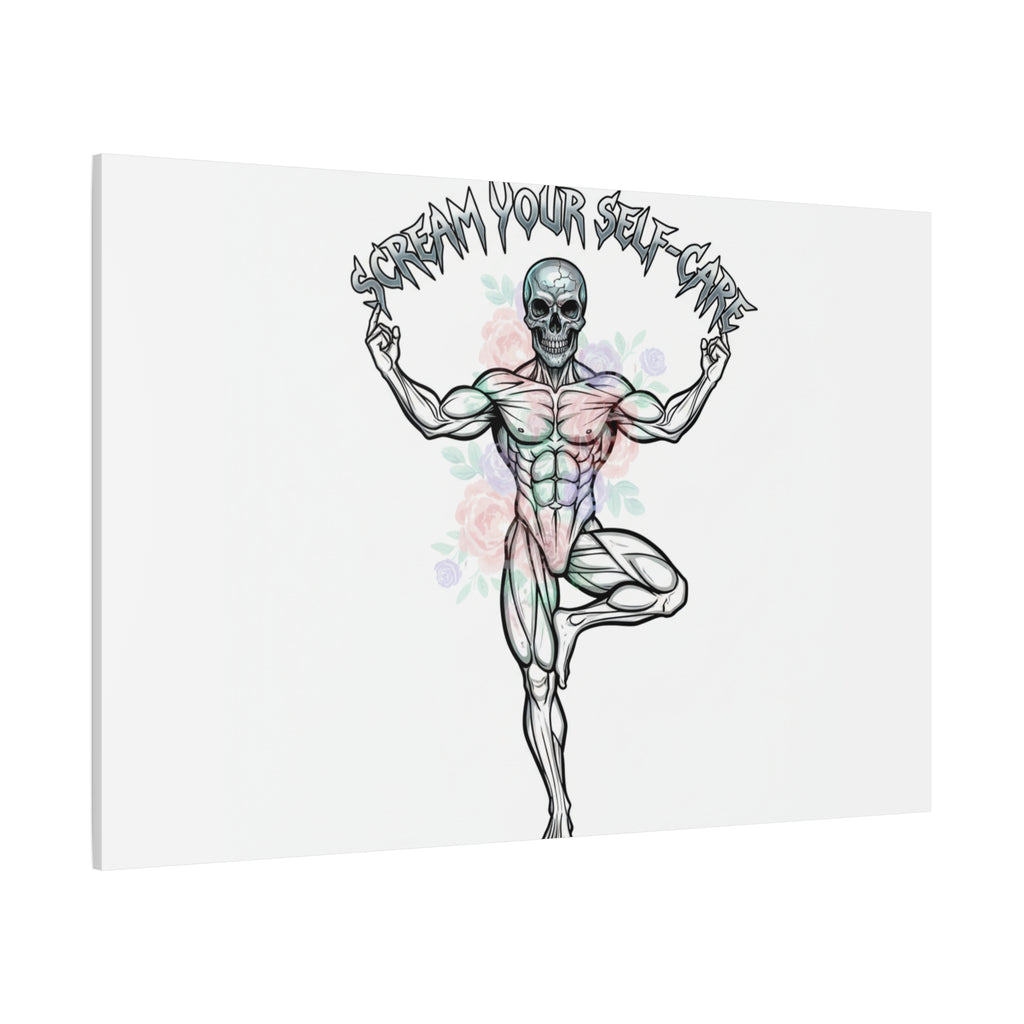 Scream Your Self-Care Canvas | Heavy Metal Wellness, Gothic Wellness Quote