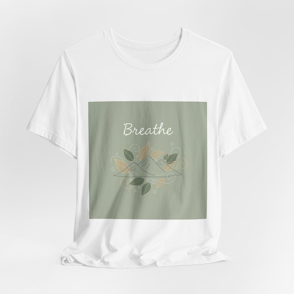 Breathe Leaf Line Tee | nature vibes, calming minimal
