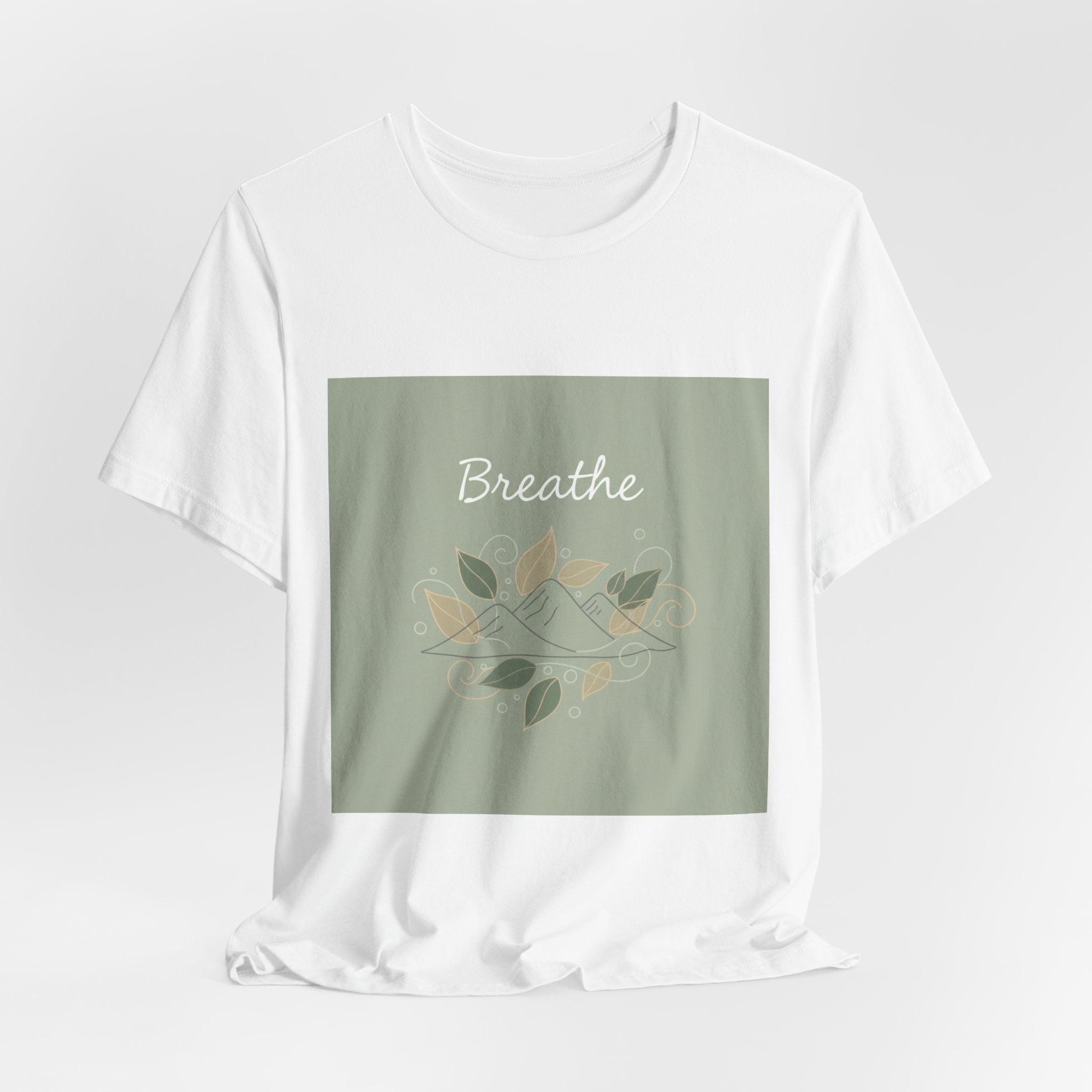 Breathe Leaf Line Tee | nature vibes, calming minimal