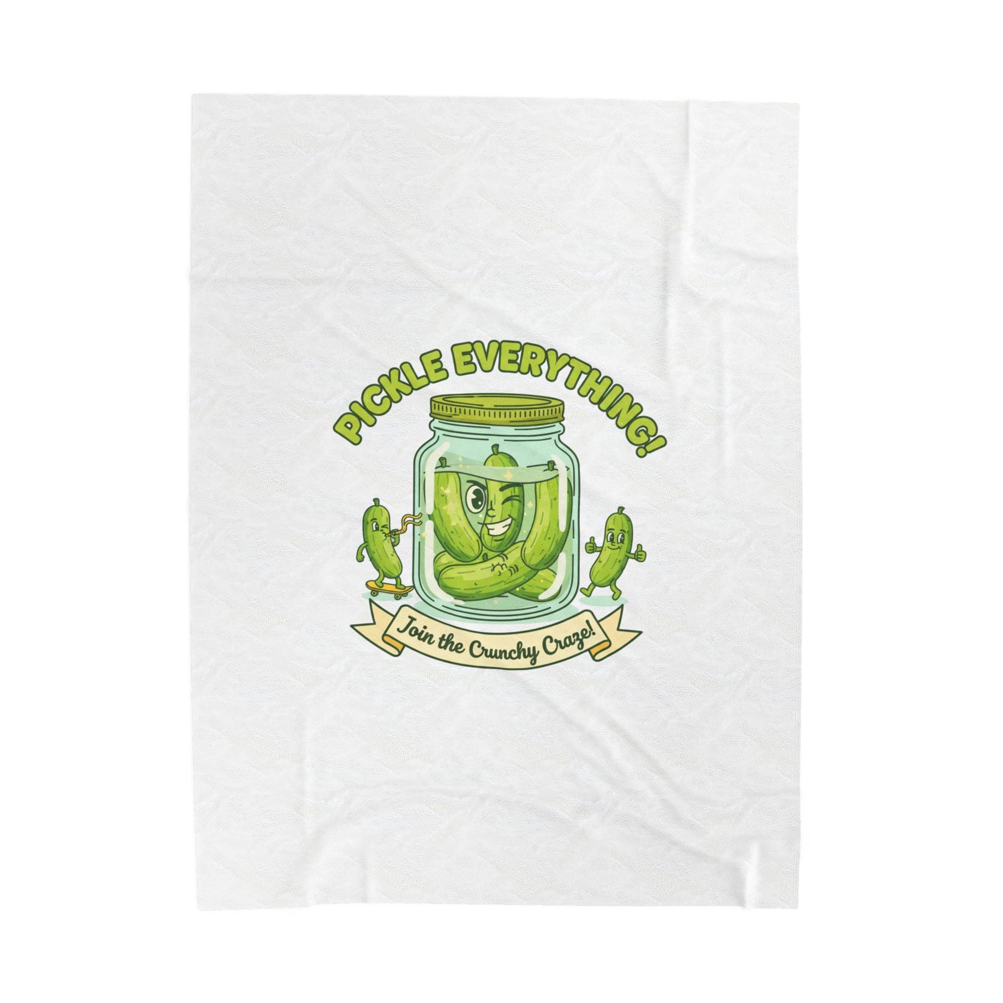 Pickle Everything Jar Design Plush Blanket | Brine Design, Pickle Lover