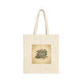 Vintage Postcard Suitcase Tote, travel stamps, passport stamp retro travel