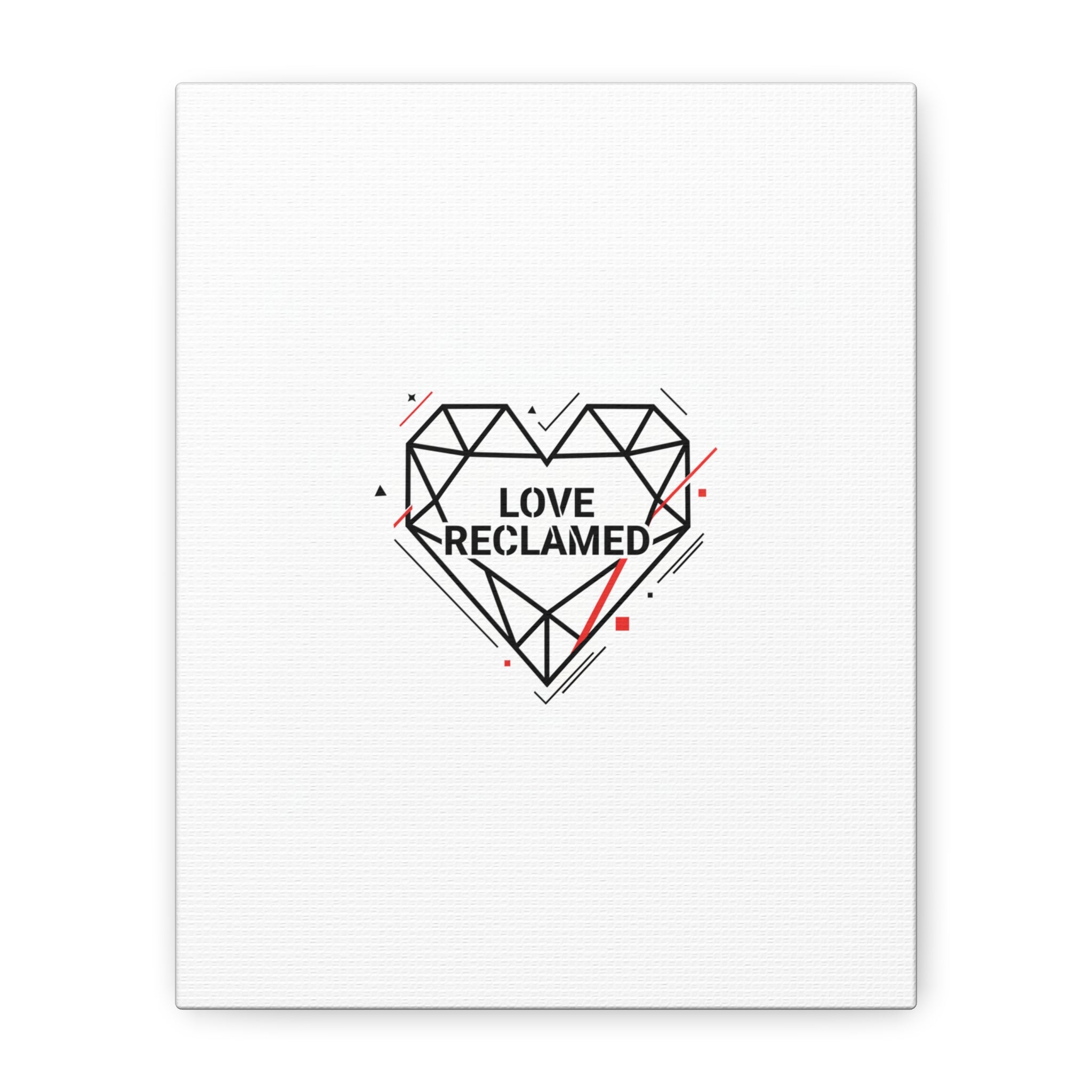 Love Reclaimed Canvas | modern heart design, minimalist love icon