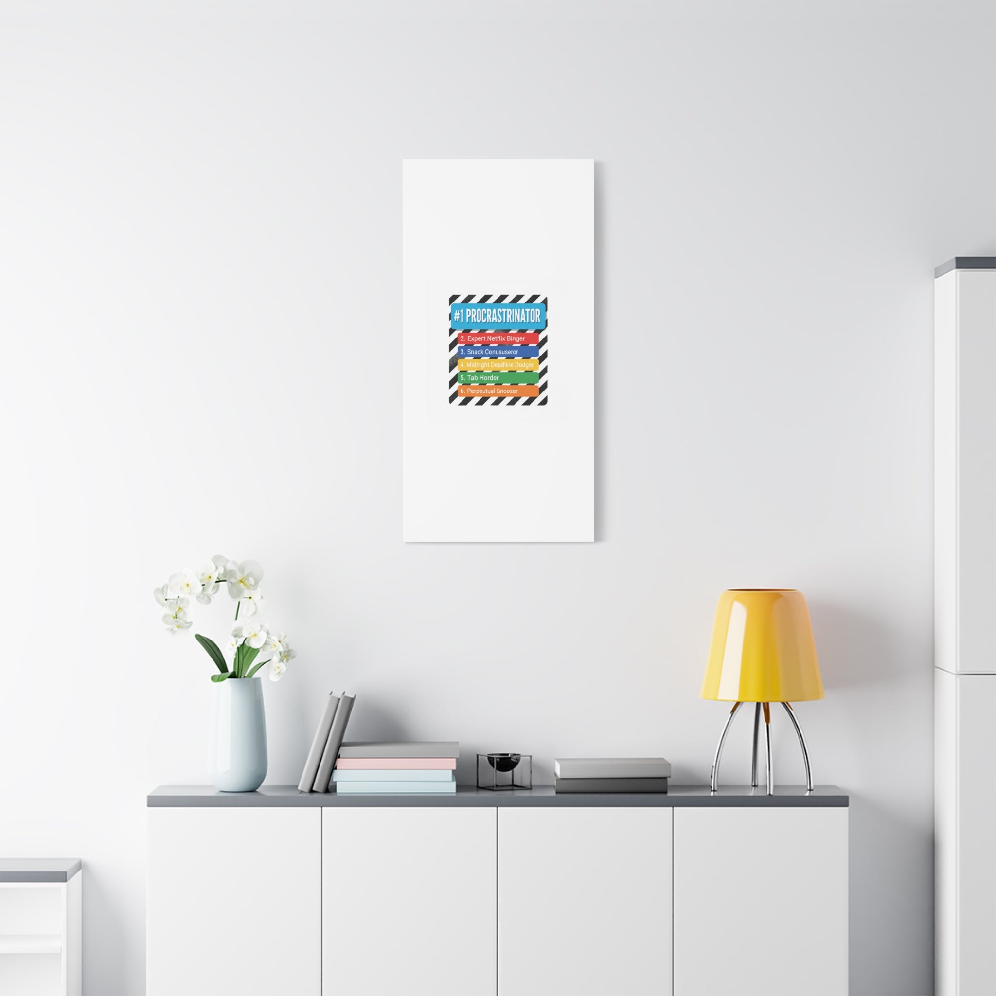 #1 Procrastinator Canvas, Rank-Style List Poster | Top-List Ranking Obsession